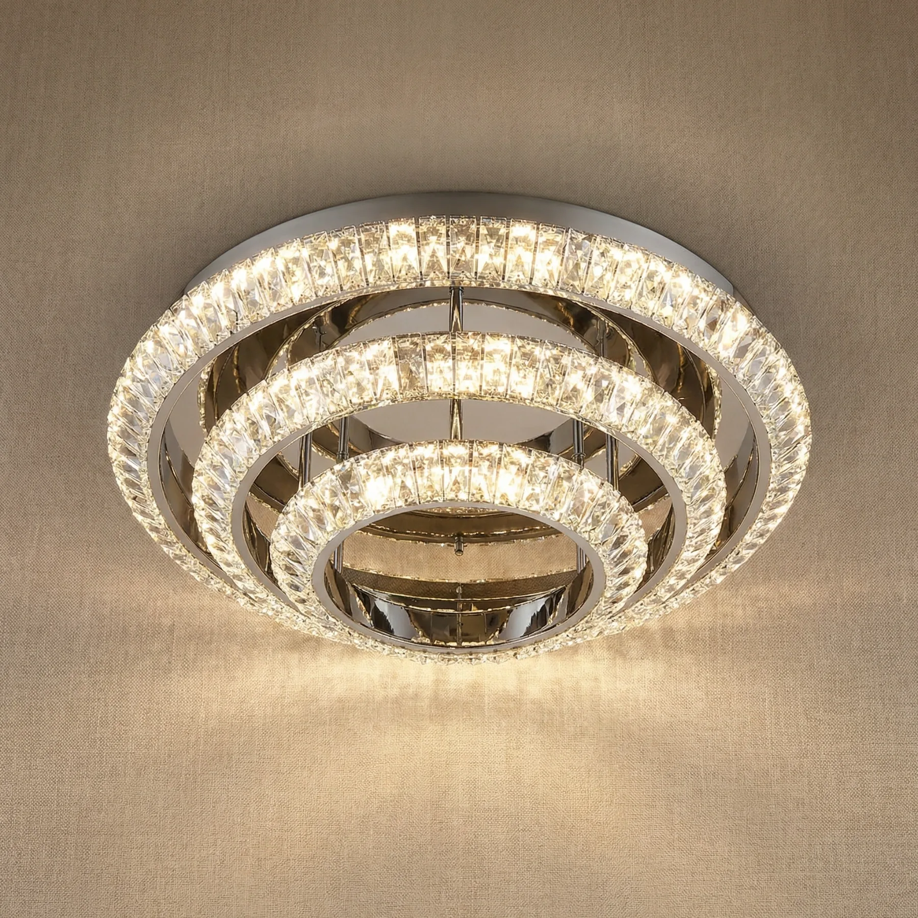 Radiant Crystal Ring Flushmount custom flushmounts