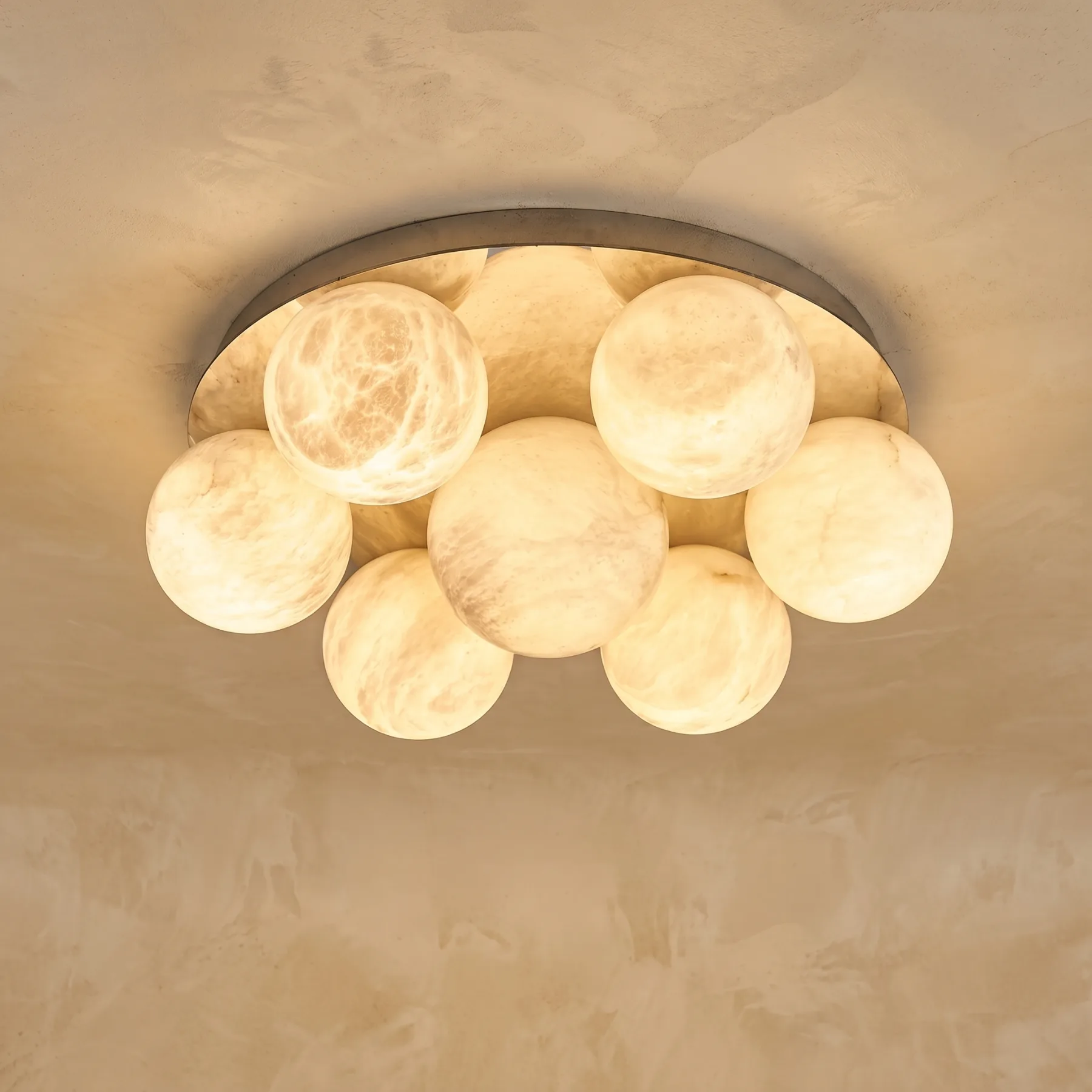 Luminous Alabaster Globe Flushmount custom flushmounts