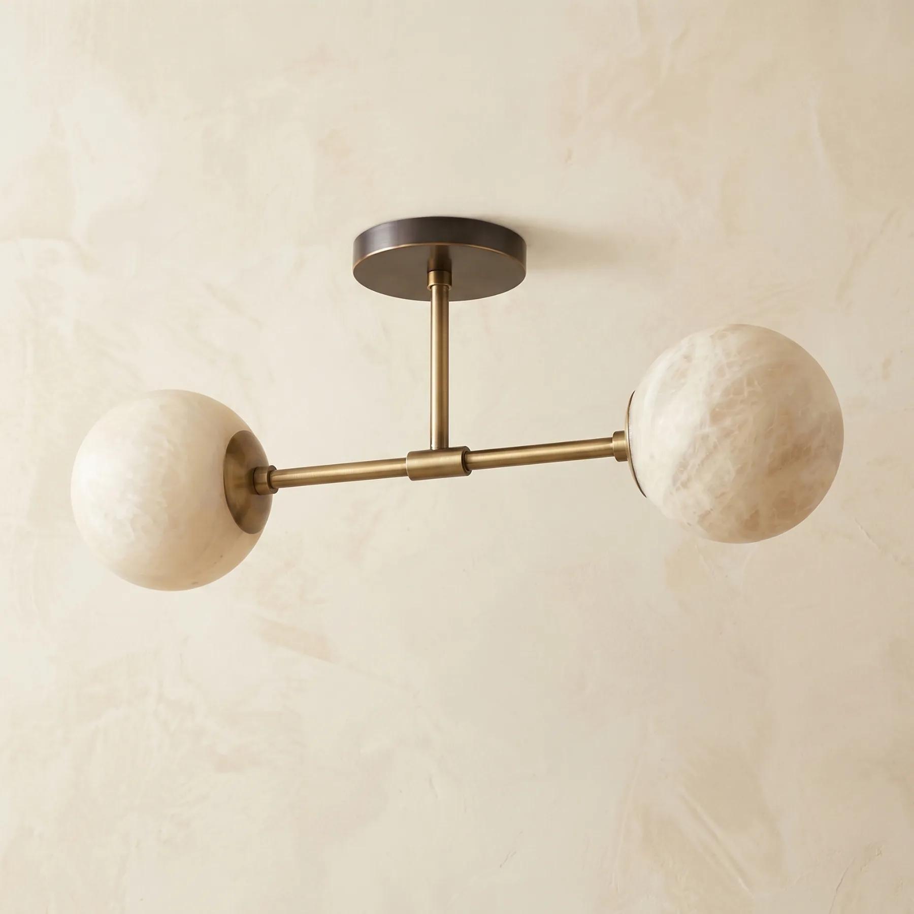 Warm Alabaster Globe Flushmount image 2
