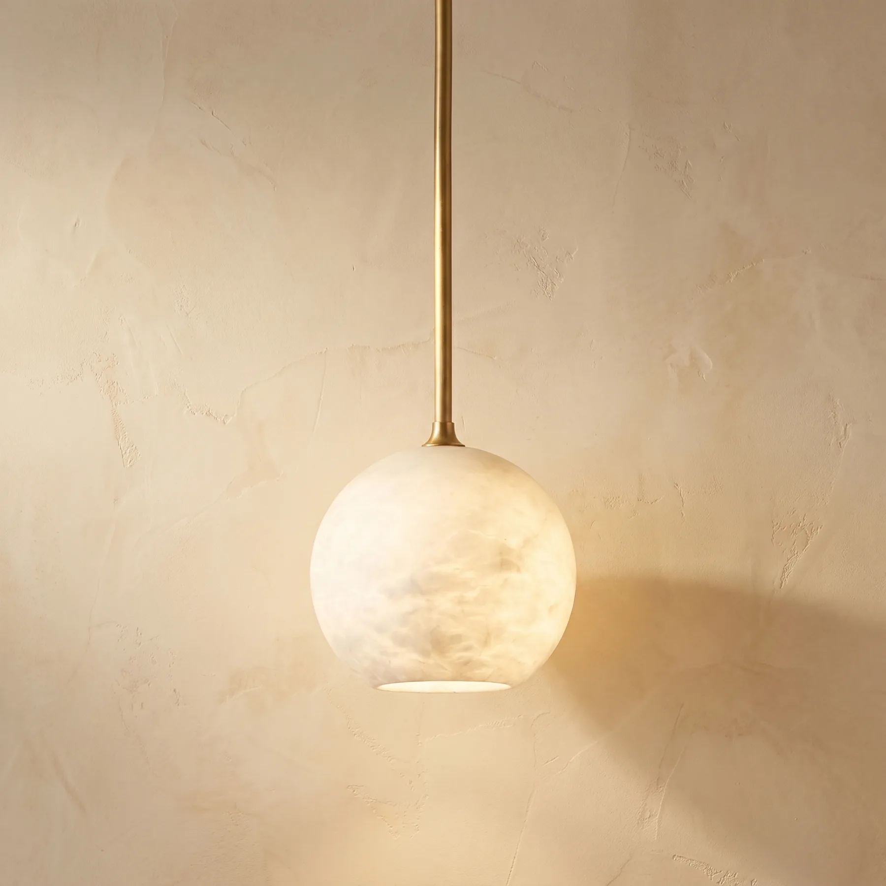 Luminous Alabaster Globe Pendant custom pendants