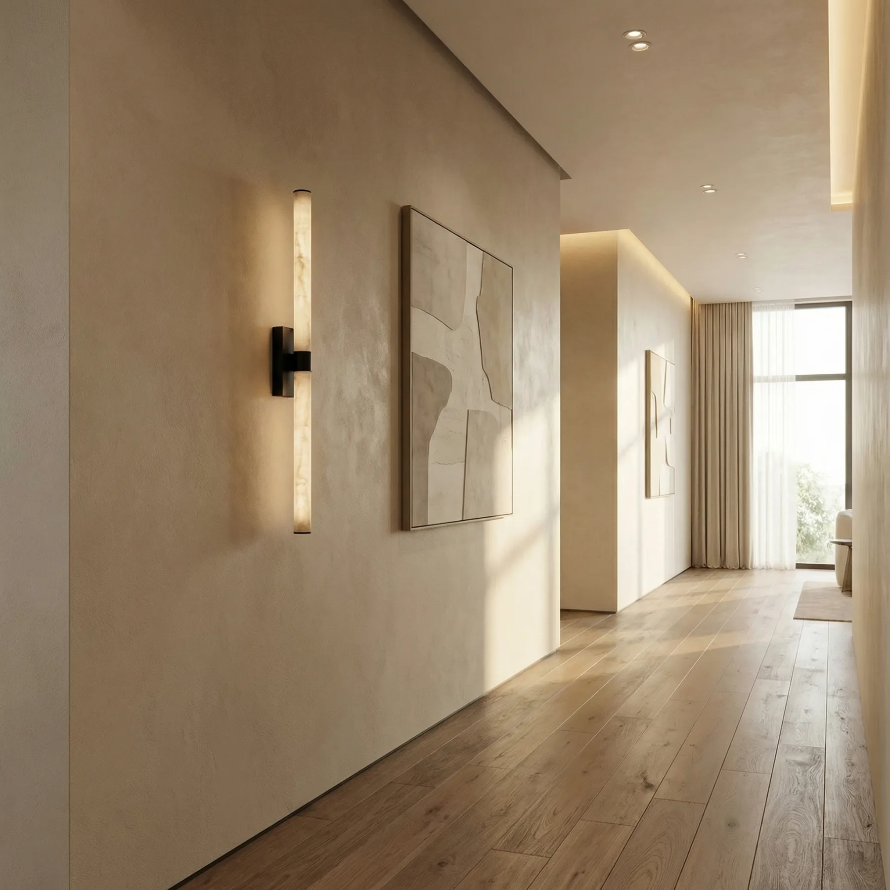 Luminous Alabaster Tube Wall Sconce image 4