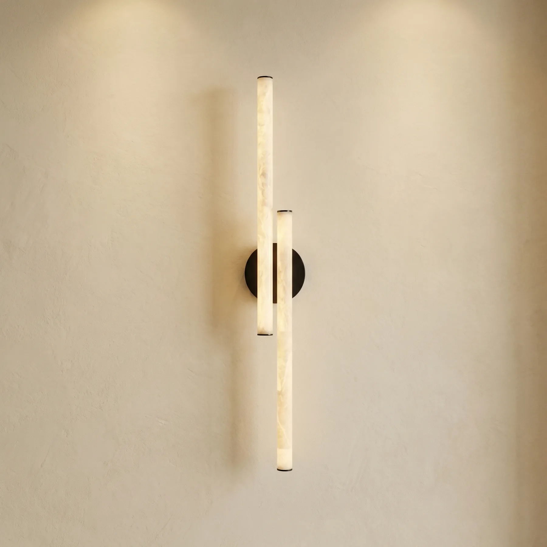 Solene Alabaster Twin Wall Sconce custom sconces