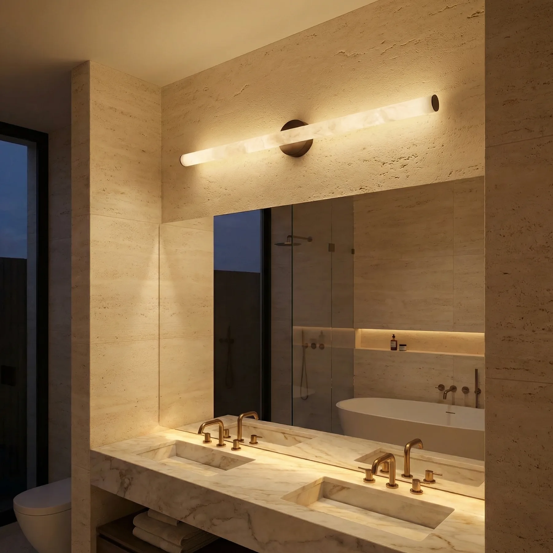 Avel Alabaster Linear Wall Sconce image 3