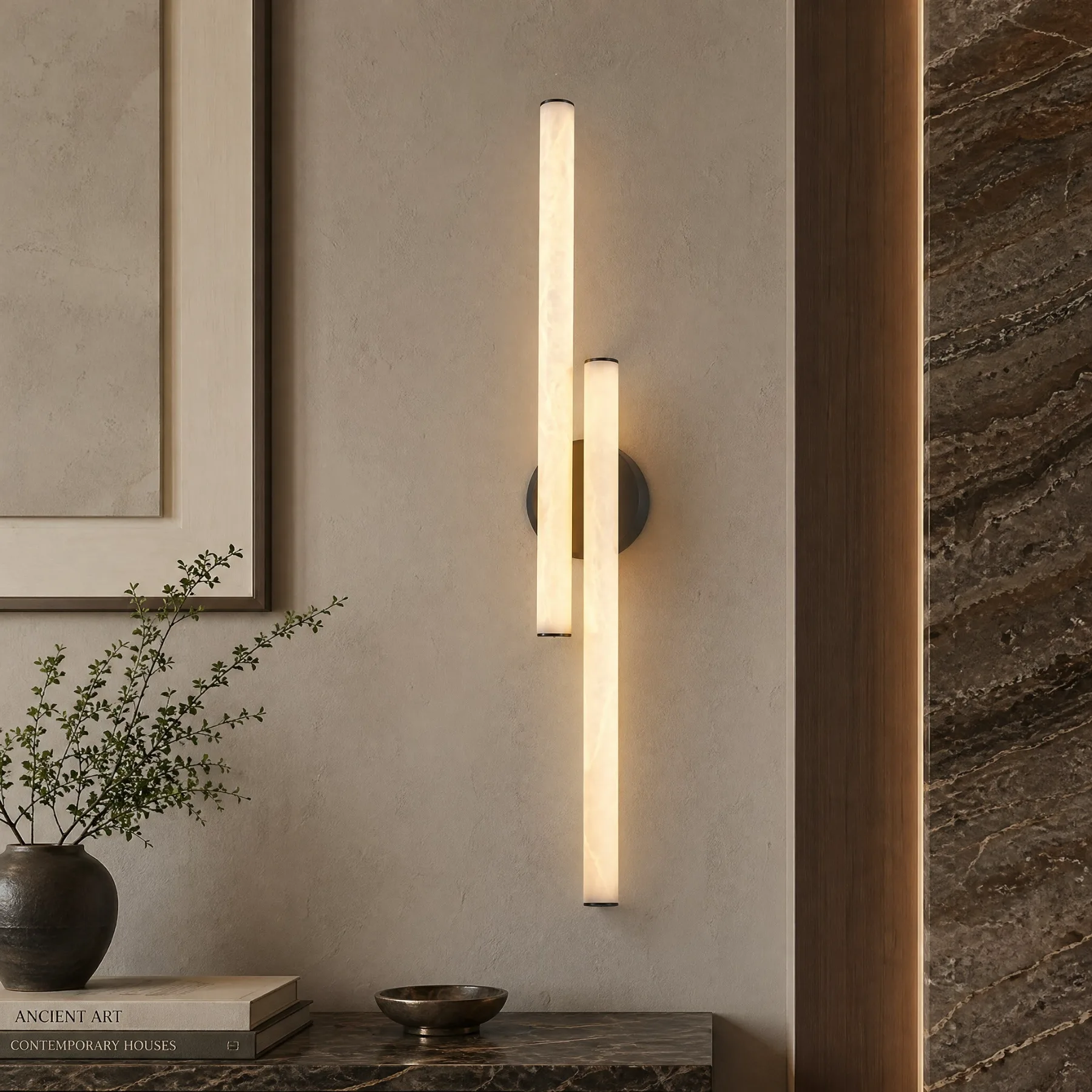 Solene Alabaster Twin Wall Sconce image 5