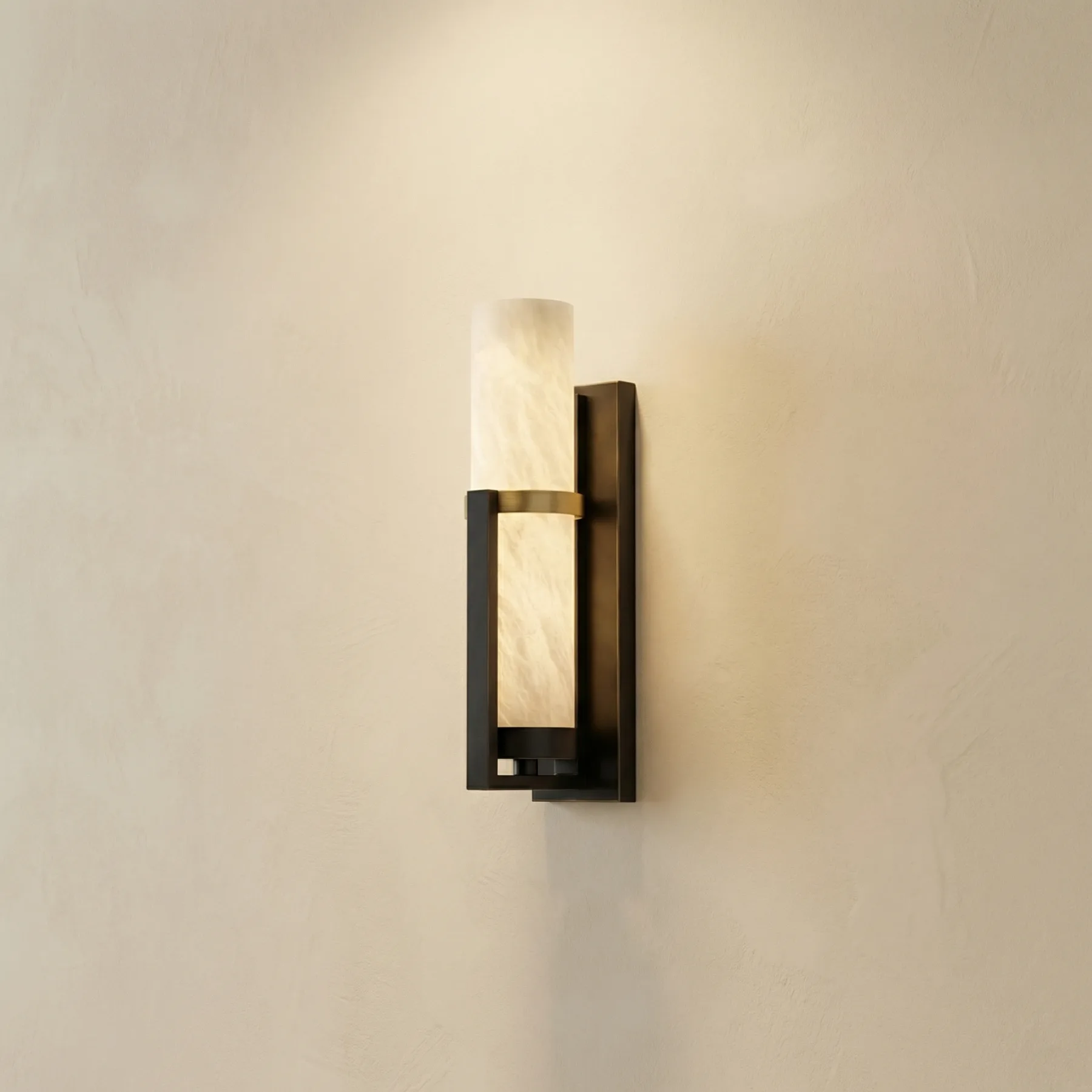 Warm Alabaster Cylinder Wall Sconce custom sconces