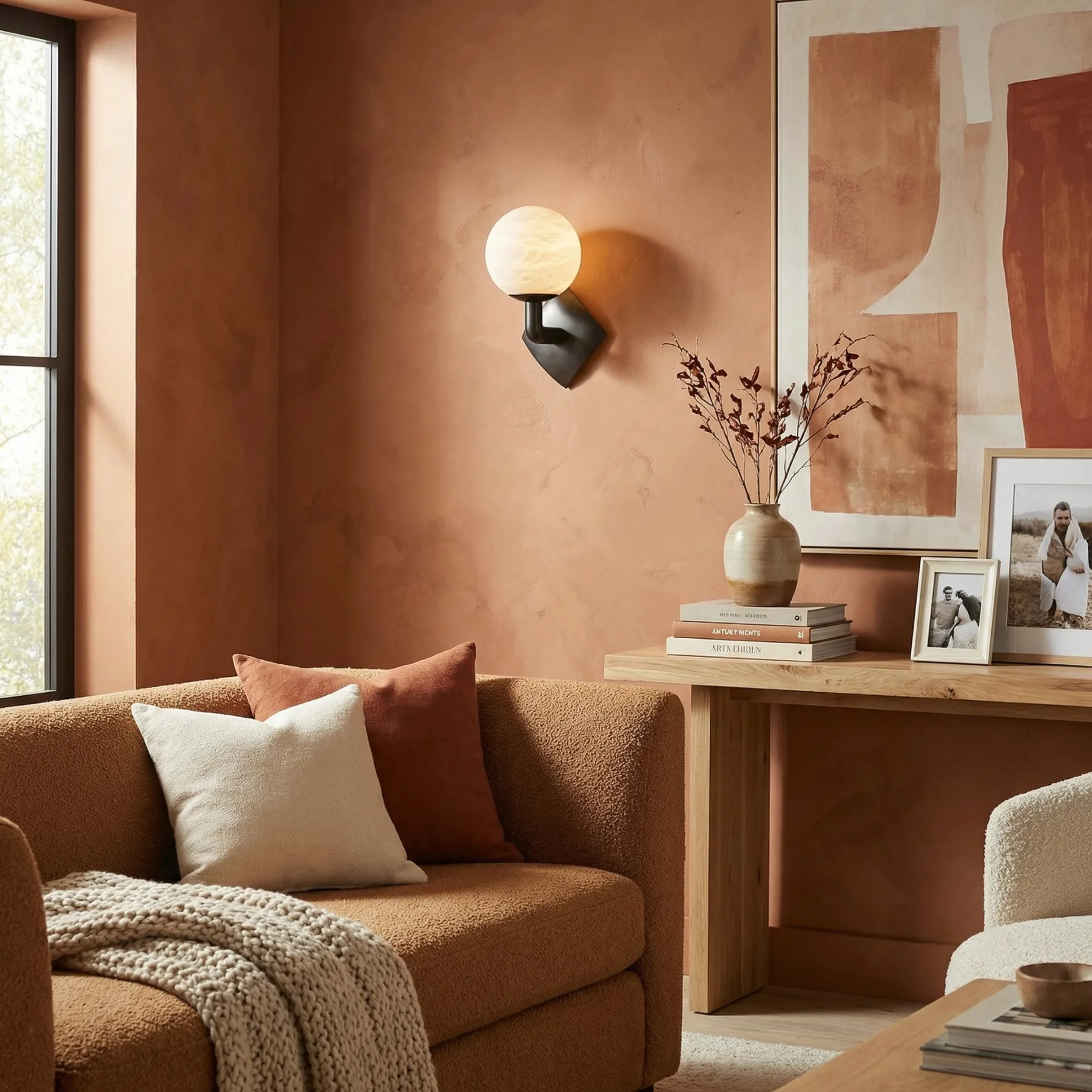 Liora Alabaster Globe Wall Sconce image 5