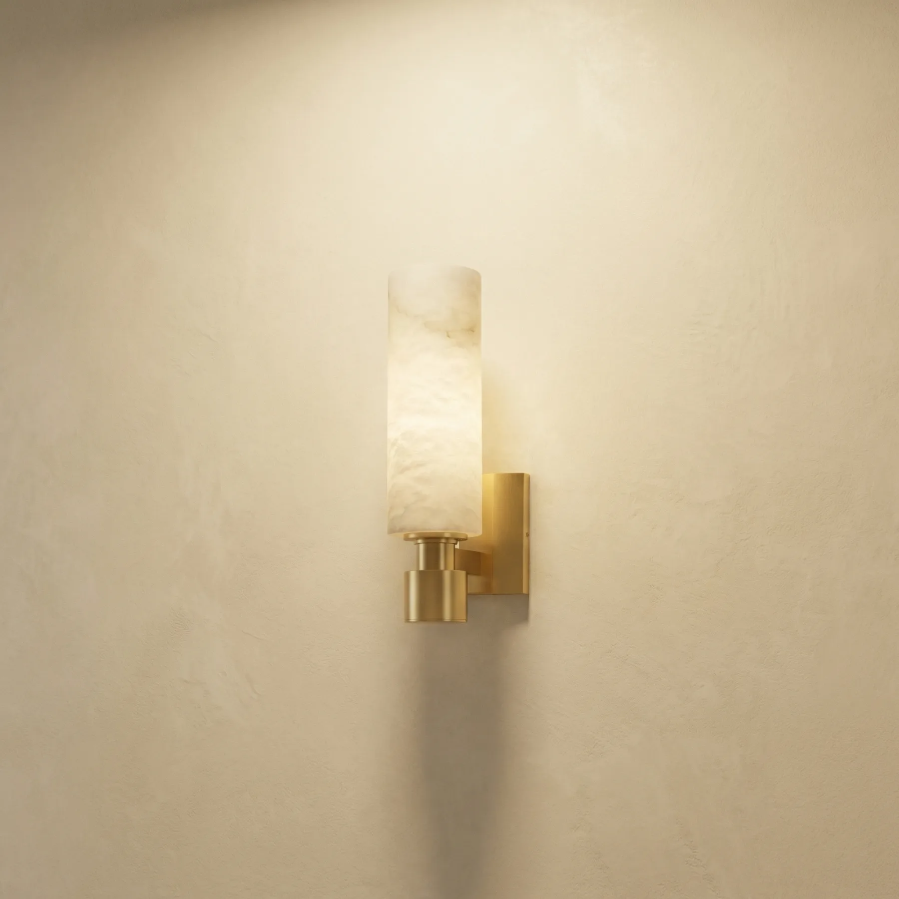 Vesta Alabaster Cylinder Sconce custom sconces