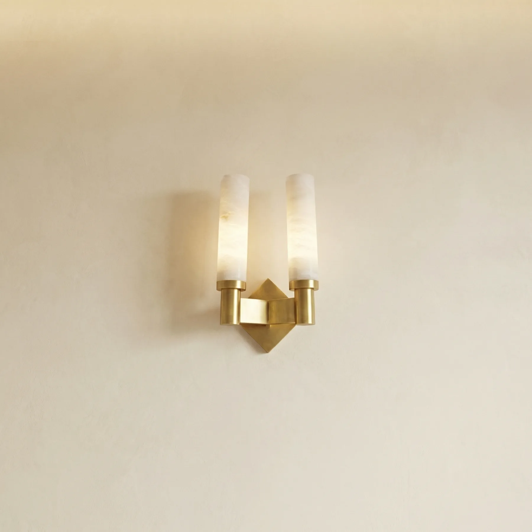 Gilded Alabaster Twin Wall Sconce custom sconces