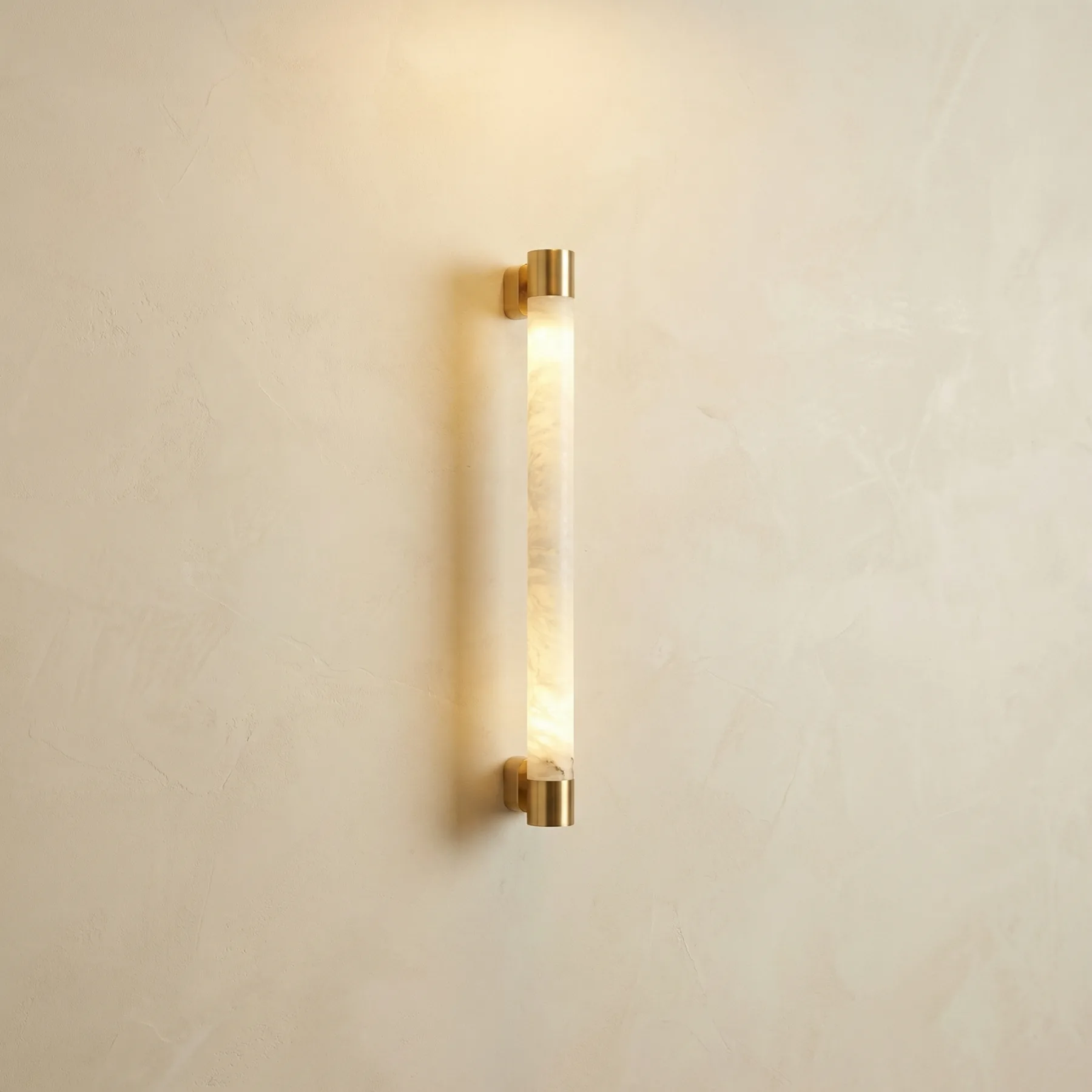Arden Alabaster Brass Wall Sconce custom sconces