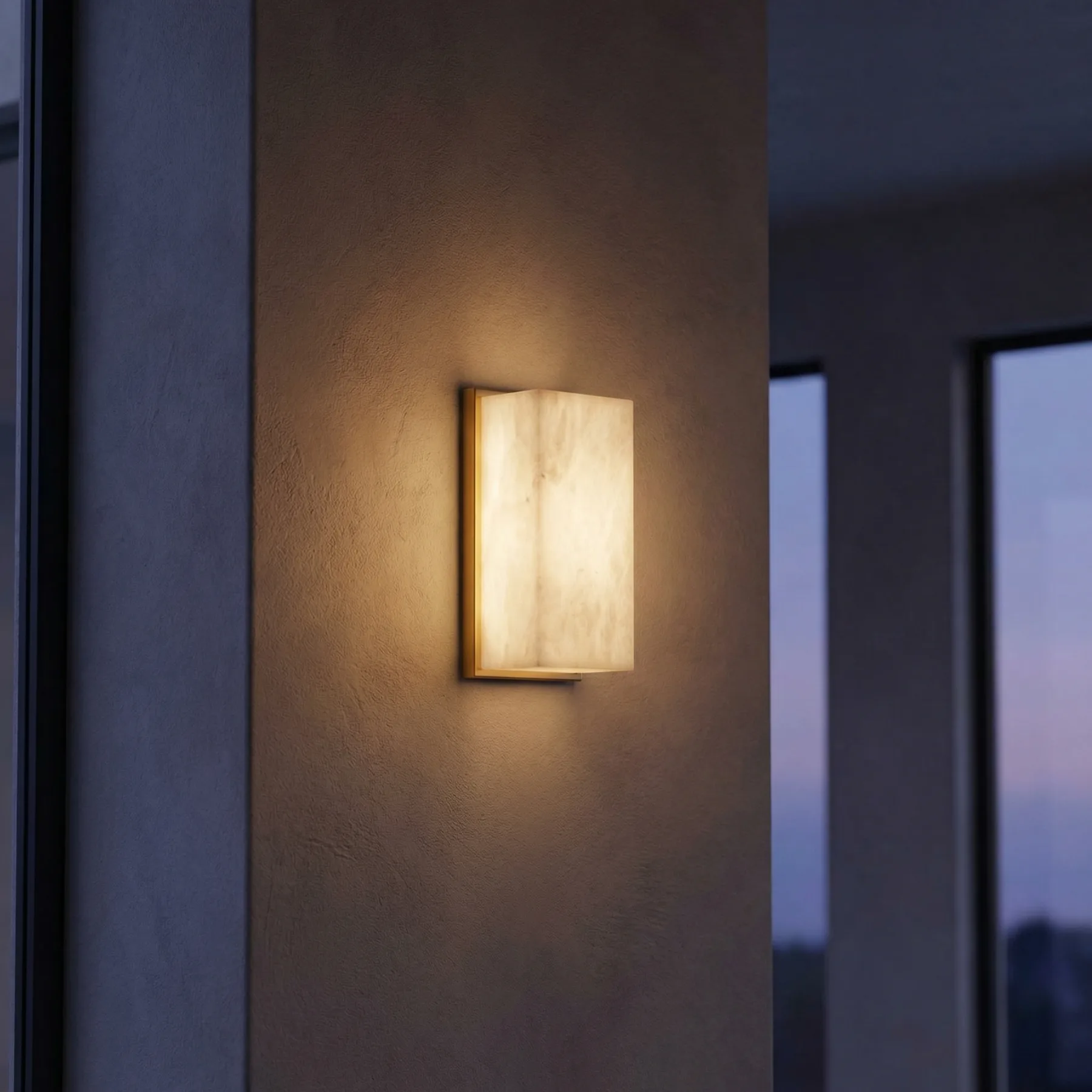 Design 15 Alabaster Rectangle Wall Sconce image 2