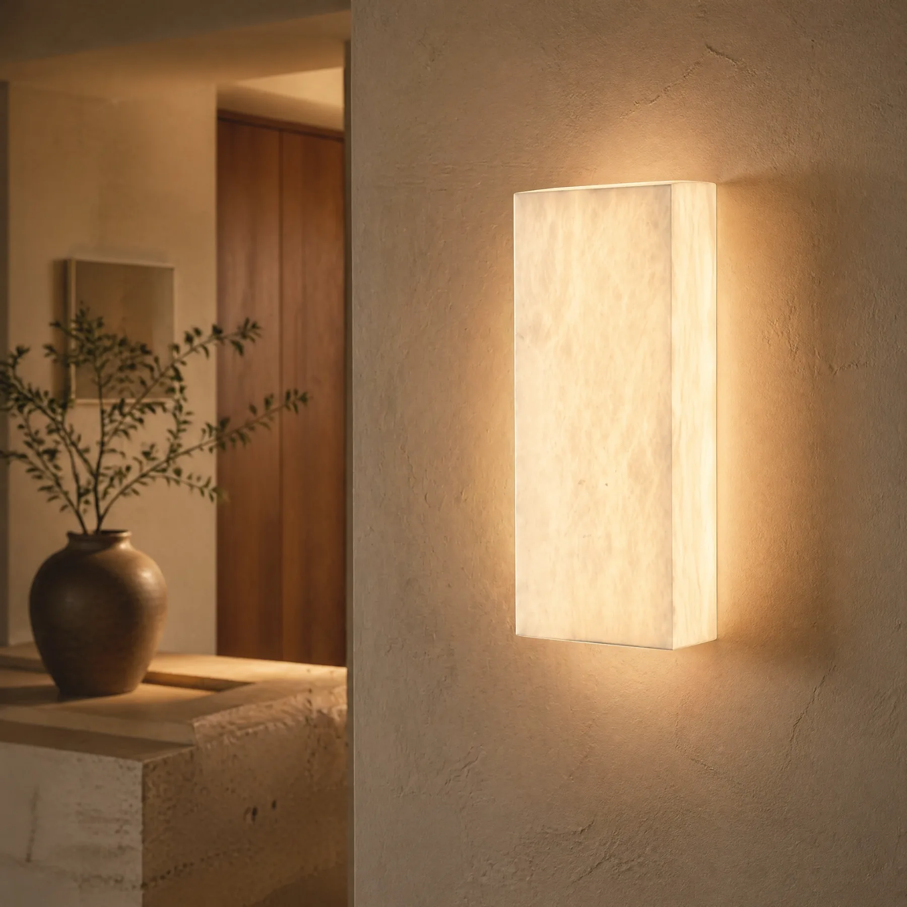 Design 15 Alabaster Rectangle Wall Sconce image 5