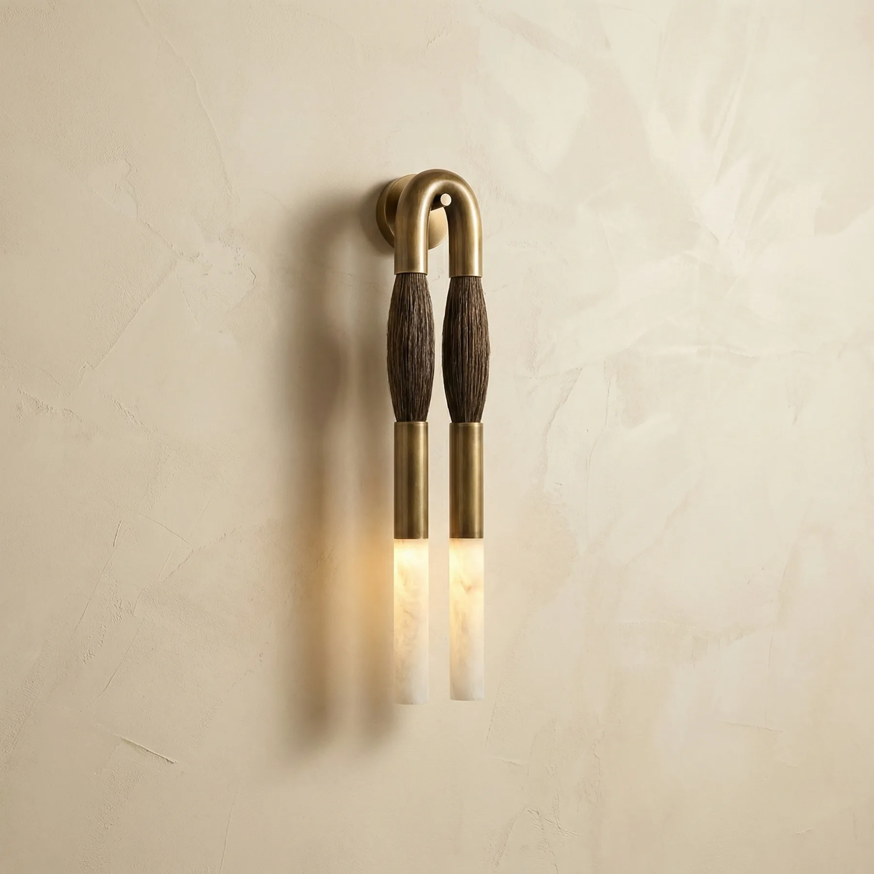 Arc Brass Alabaster Wall Sconce custom sconces