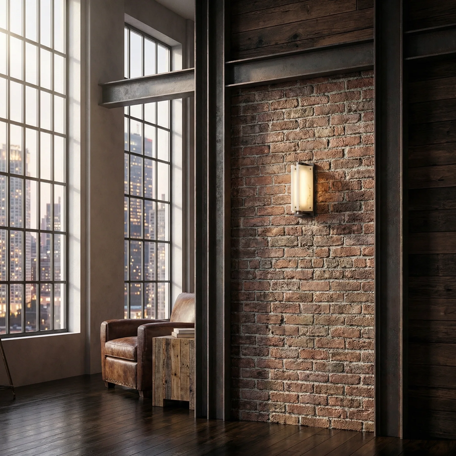 Smoked Alabaster Wall Sconce image 3