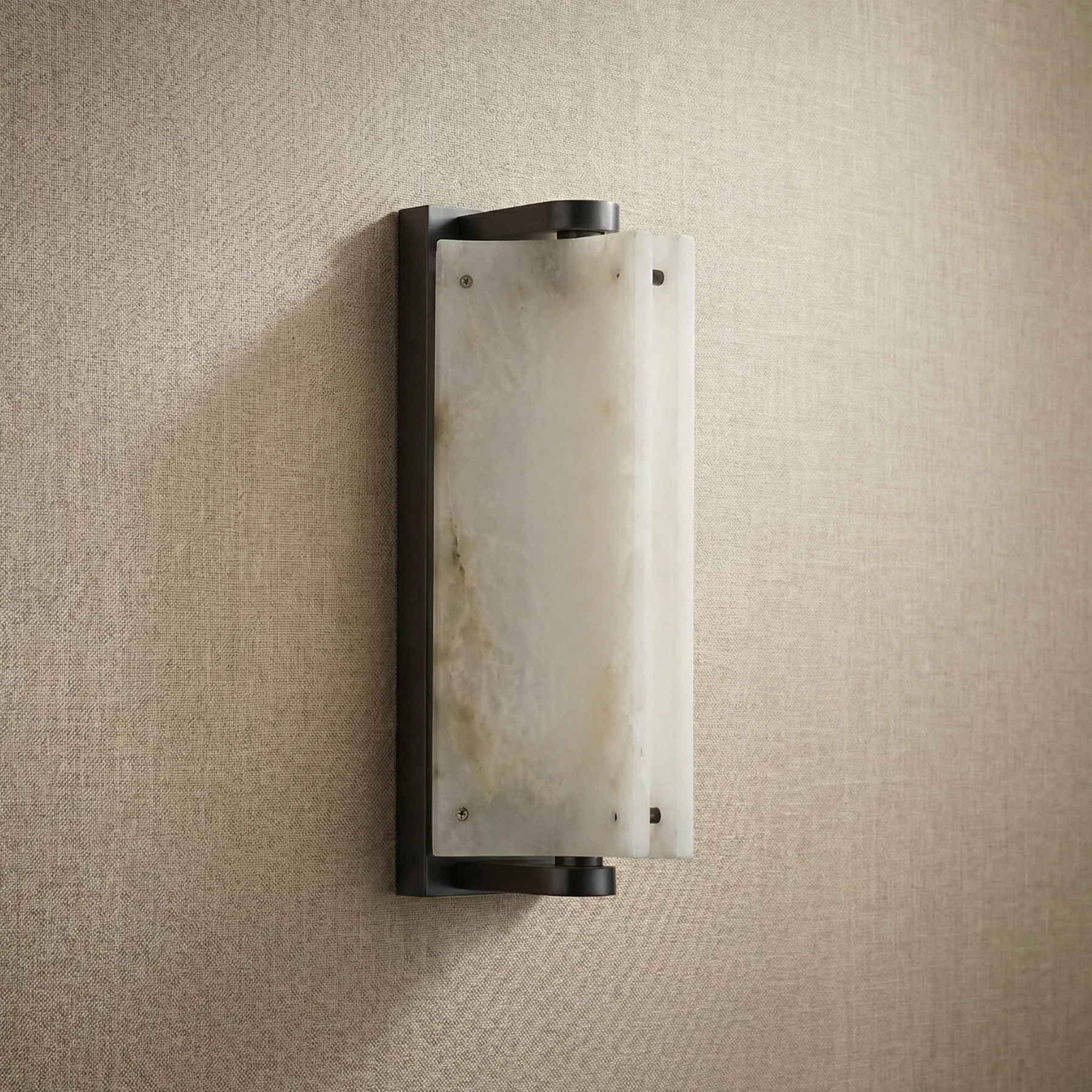 Smoked Alabaster Wall Sconce image 5