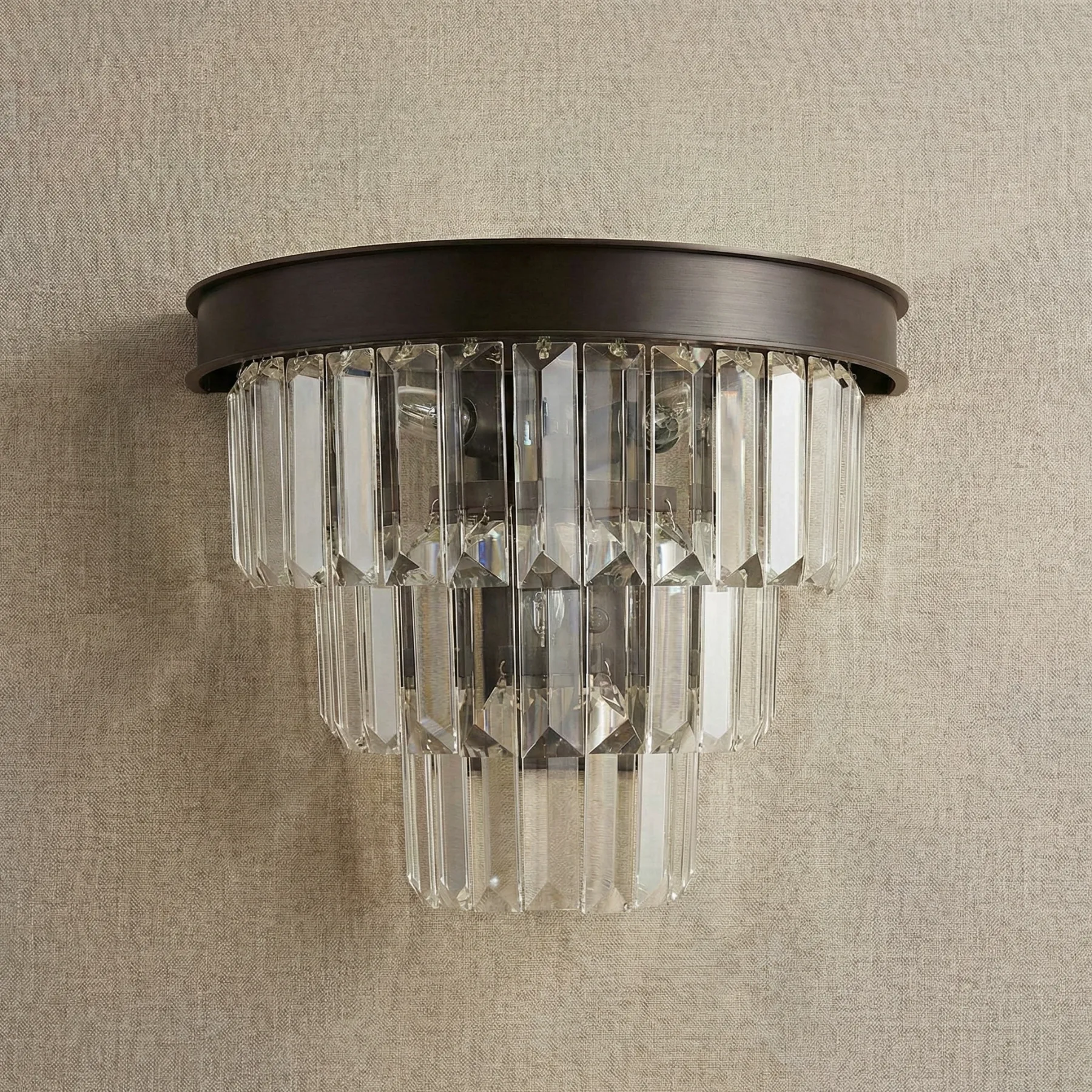 Luxe Crystal Tiered Wall Sconce image 3