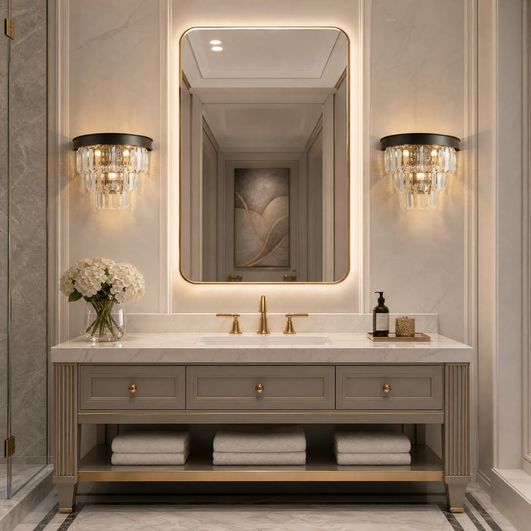 Luxe Crystal Tiered Wall Sconce image 6