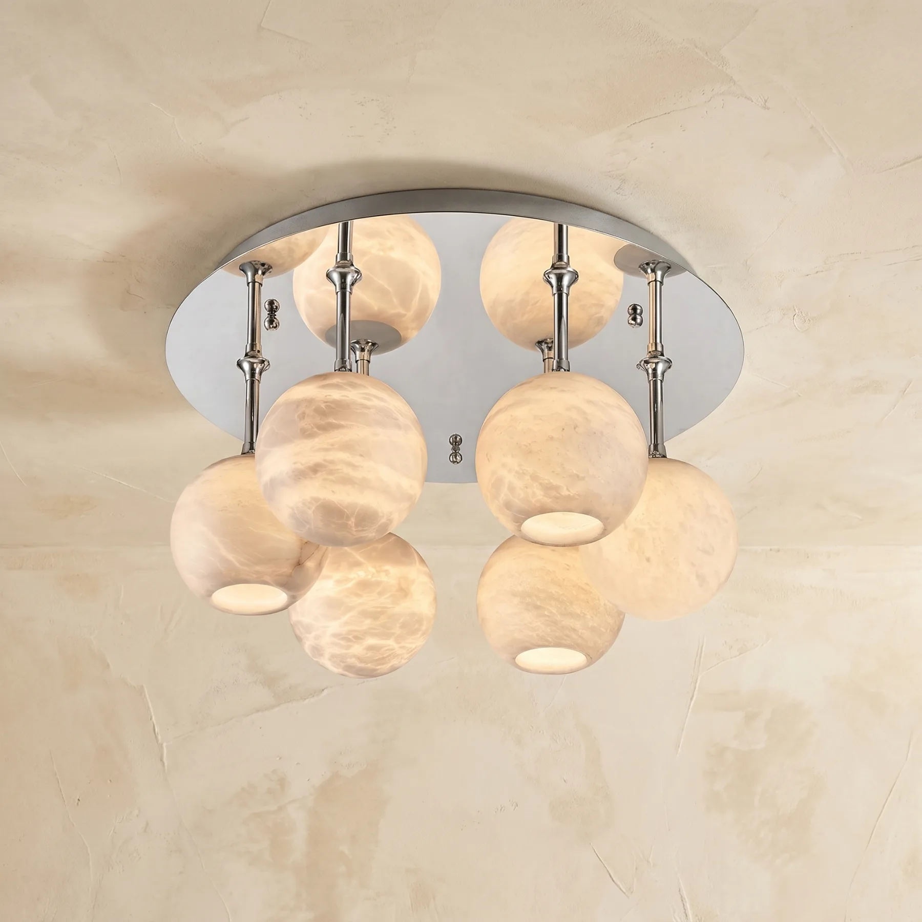 Luminous Alabaster Globe Flushmount custom flushmounts