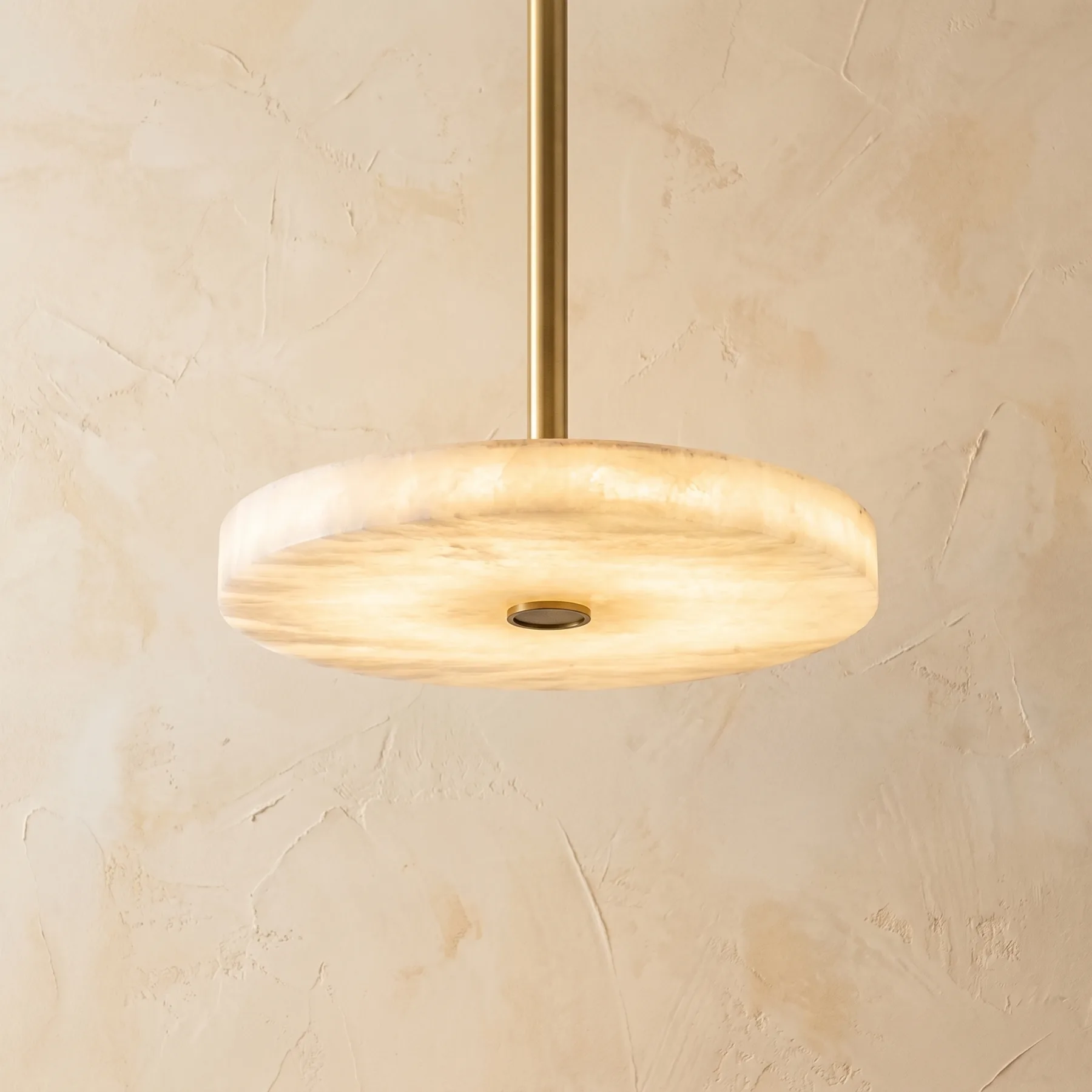 Luminous Alabaster Disc Flushmount custom flushmounts