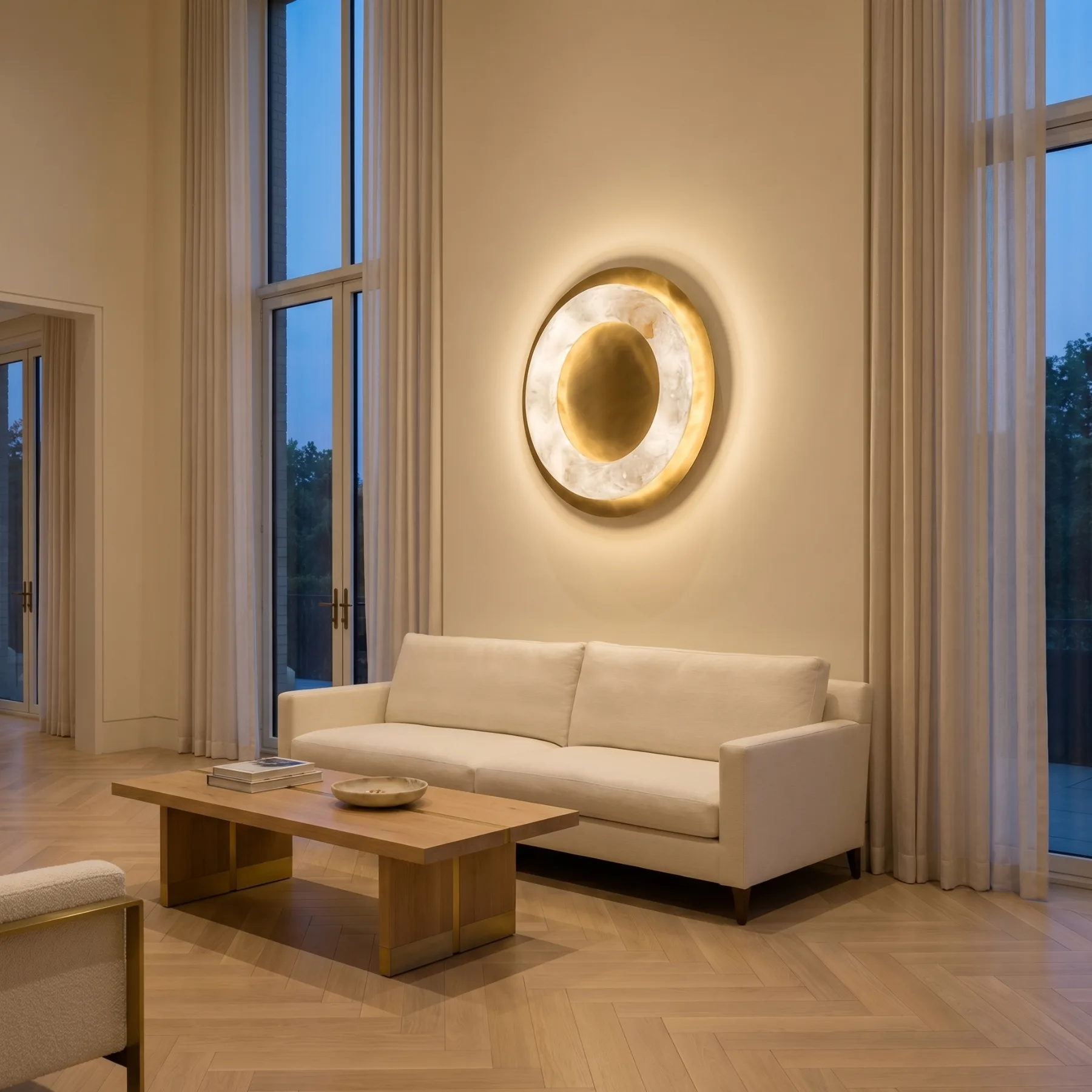 Halo Alabaster Ring Wall Sconce image 3