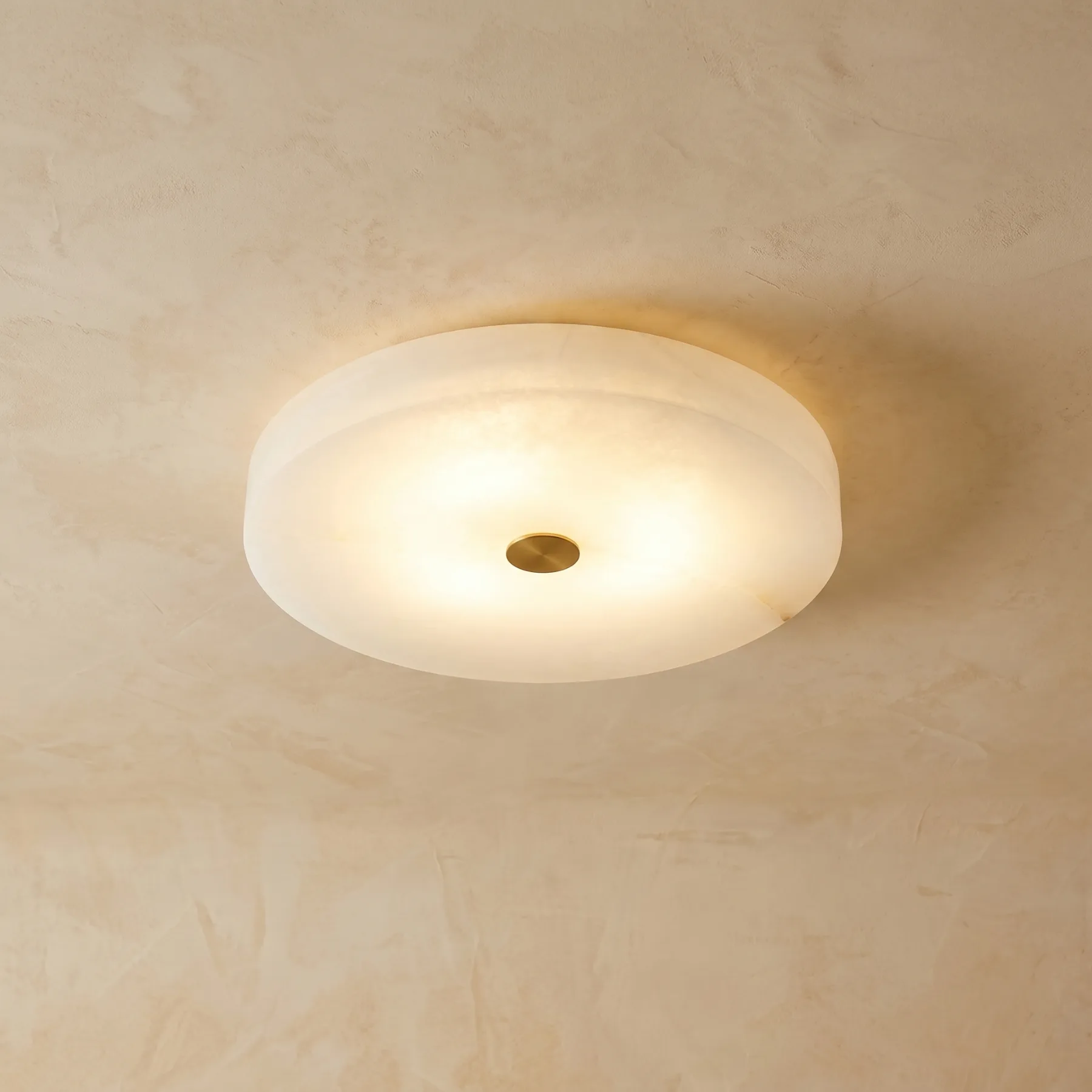 Luminous Alabaster Disc Flushmount custom flushmounts