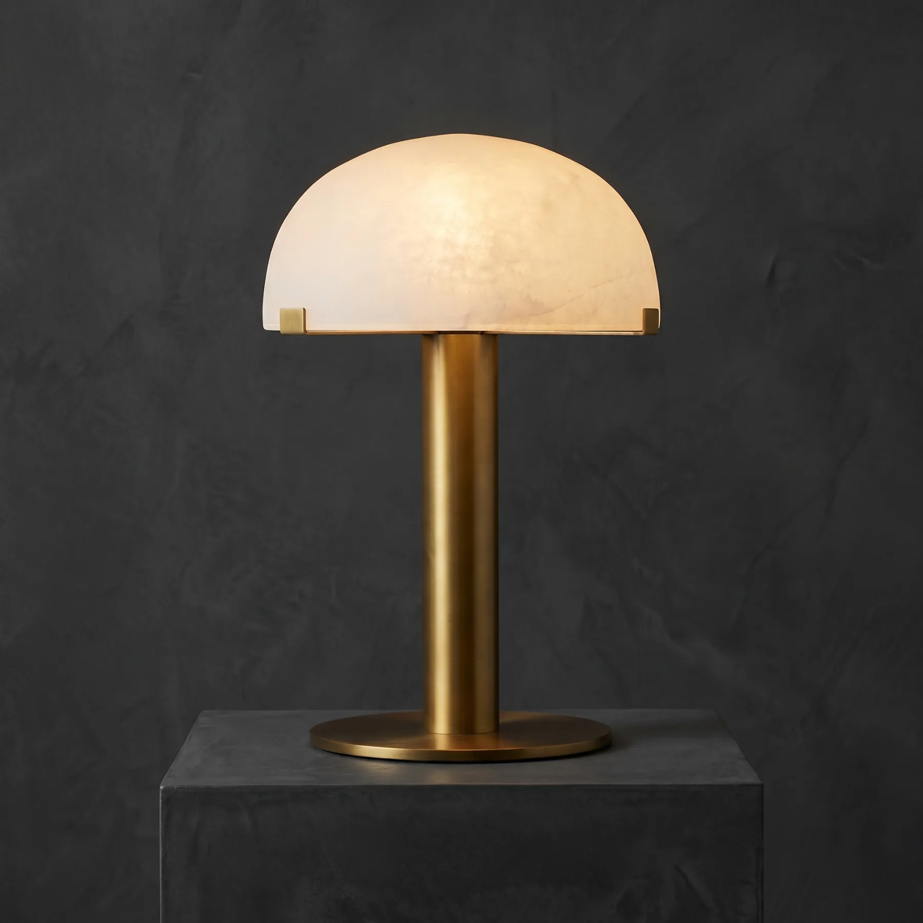 Serene Alabaster Dome Table Lamp custom table lamp