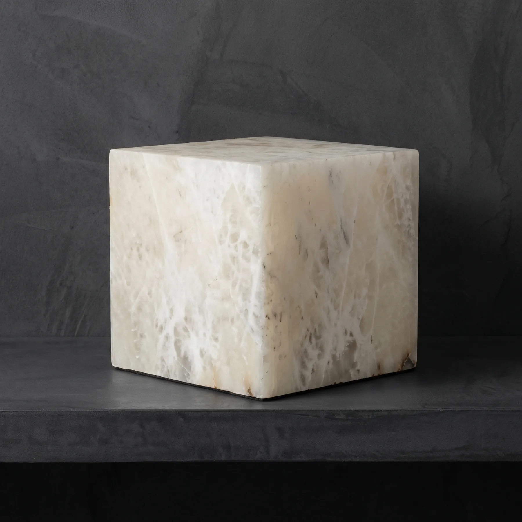 Luminous Alabaster Cube Table Lamp image 2