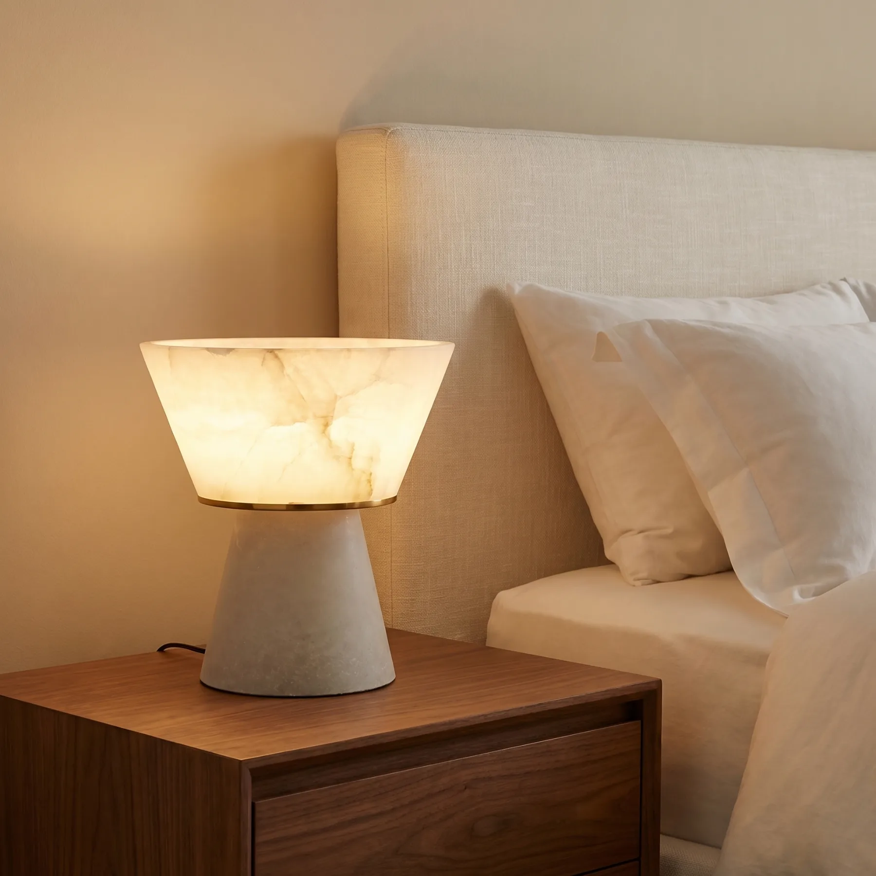 Sculpted Alabaster Table Lamp image 4
