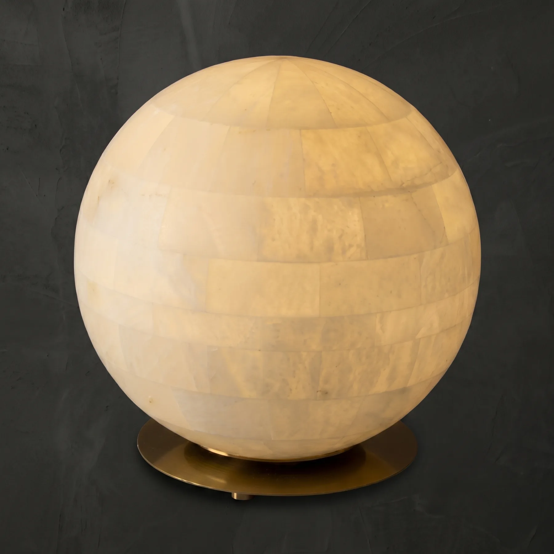 Luminous Alabaster Globe Table Lamp custom table lamp