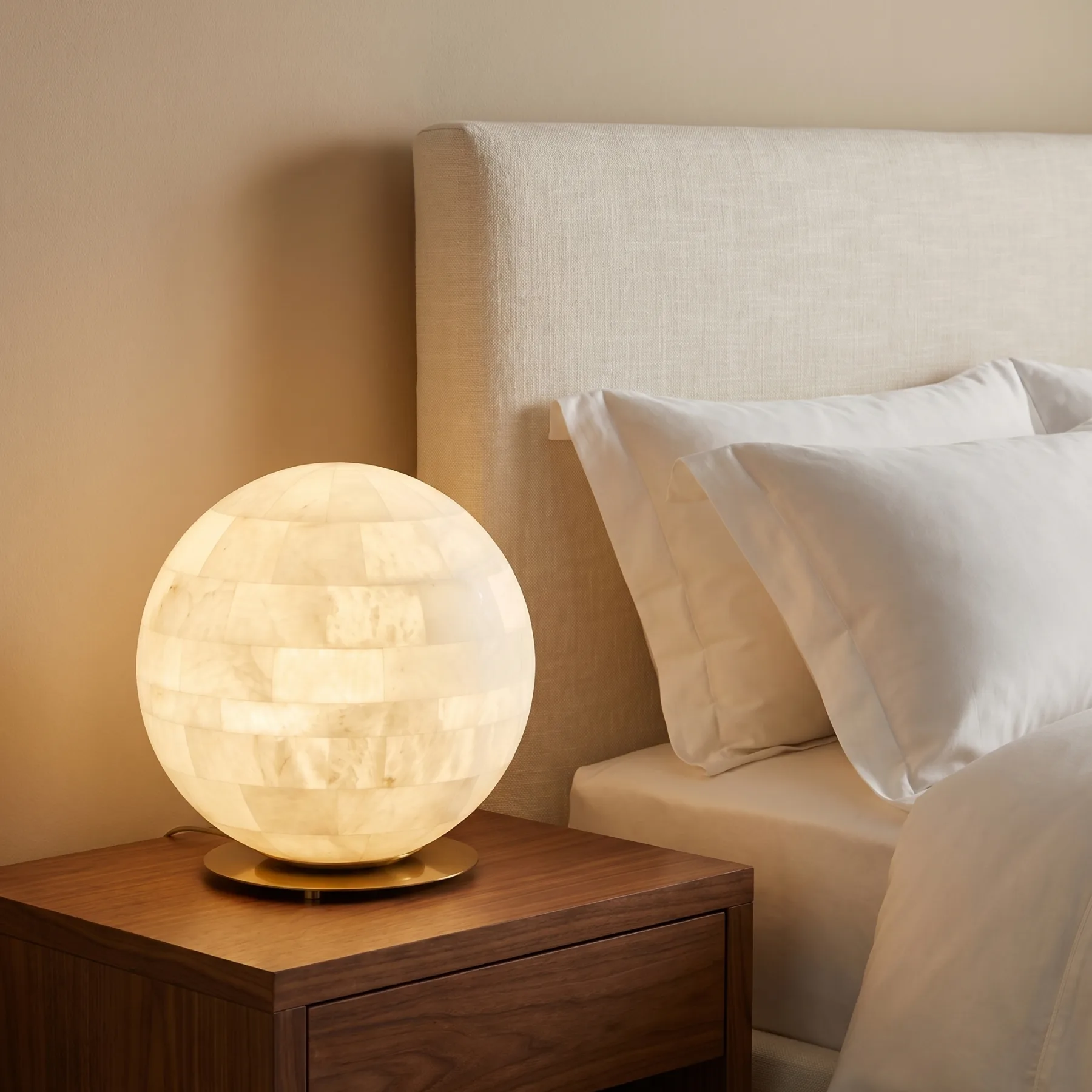 Luminous Alabaster Globe Table Lamp image 4