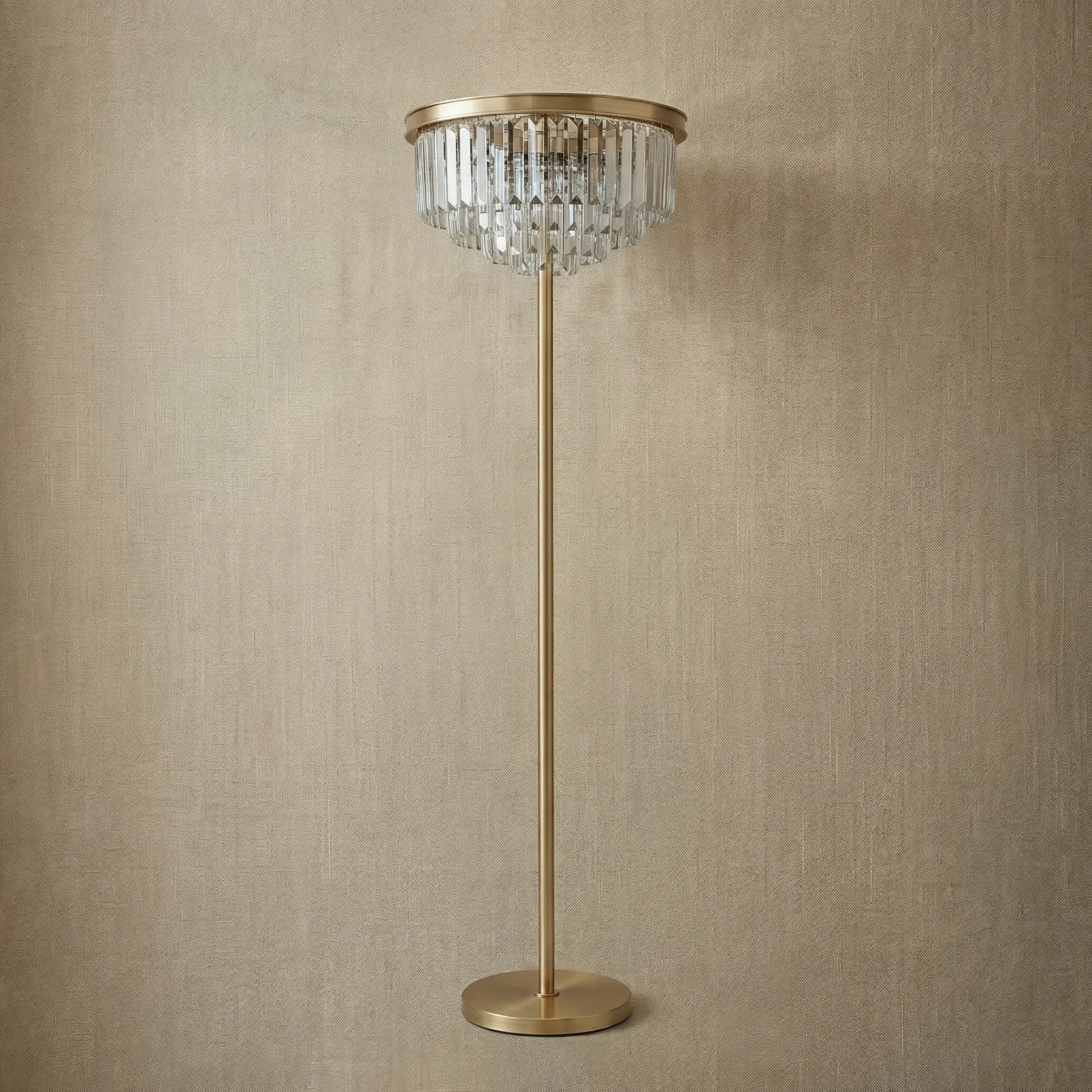 Gilded Crystal Fringe Floor Lamp image 5