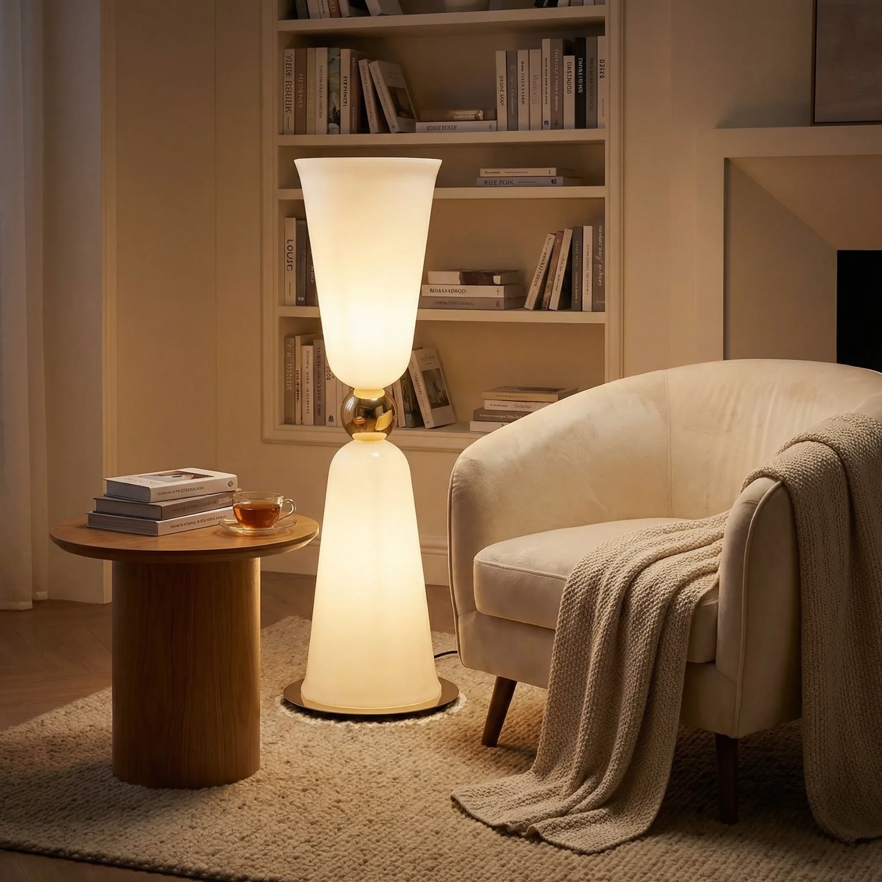 Opal Glass Sculptural Floor Lamp image 5