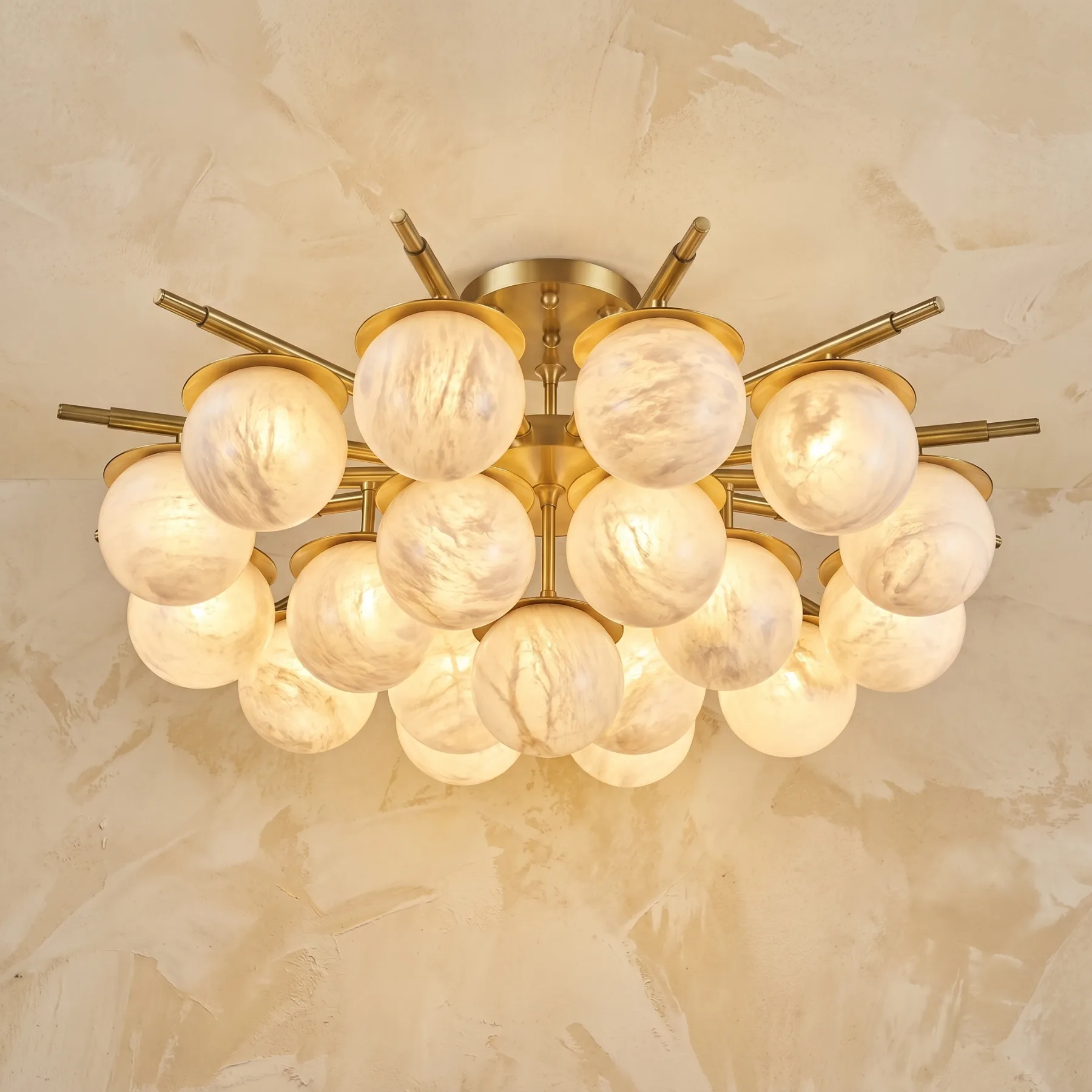 Orion Alabaster Globe Flushmount custom flushmounts