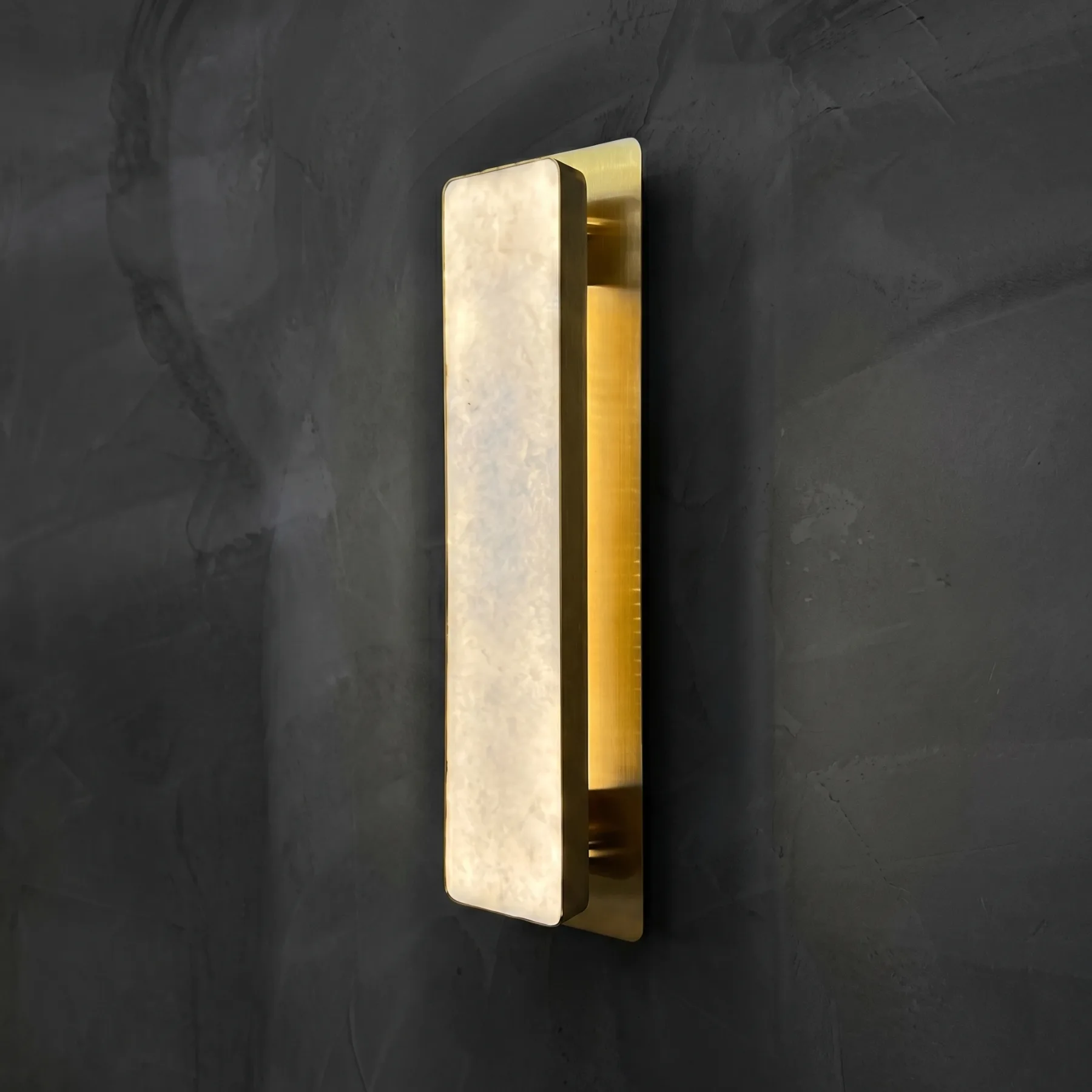 Avel Alabaster Brass Wall Sconce custom sconces