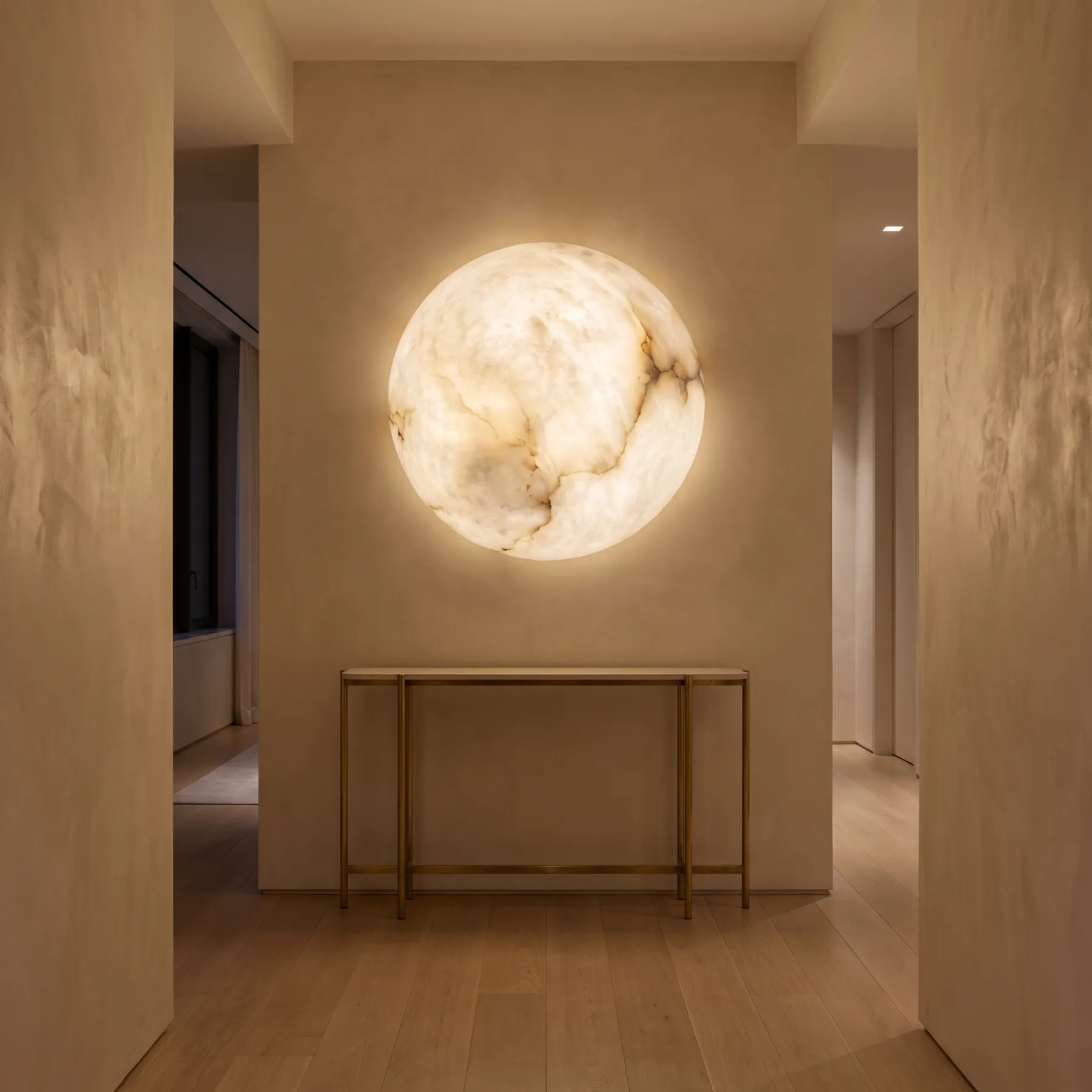 Solene Alabaster Globe Wall Sconce image 4