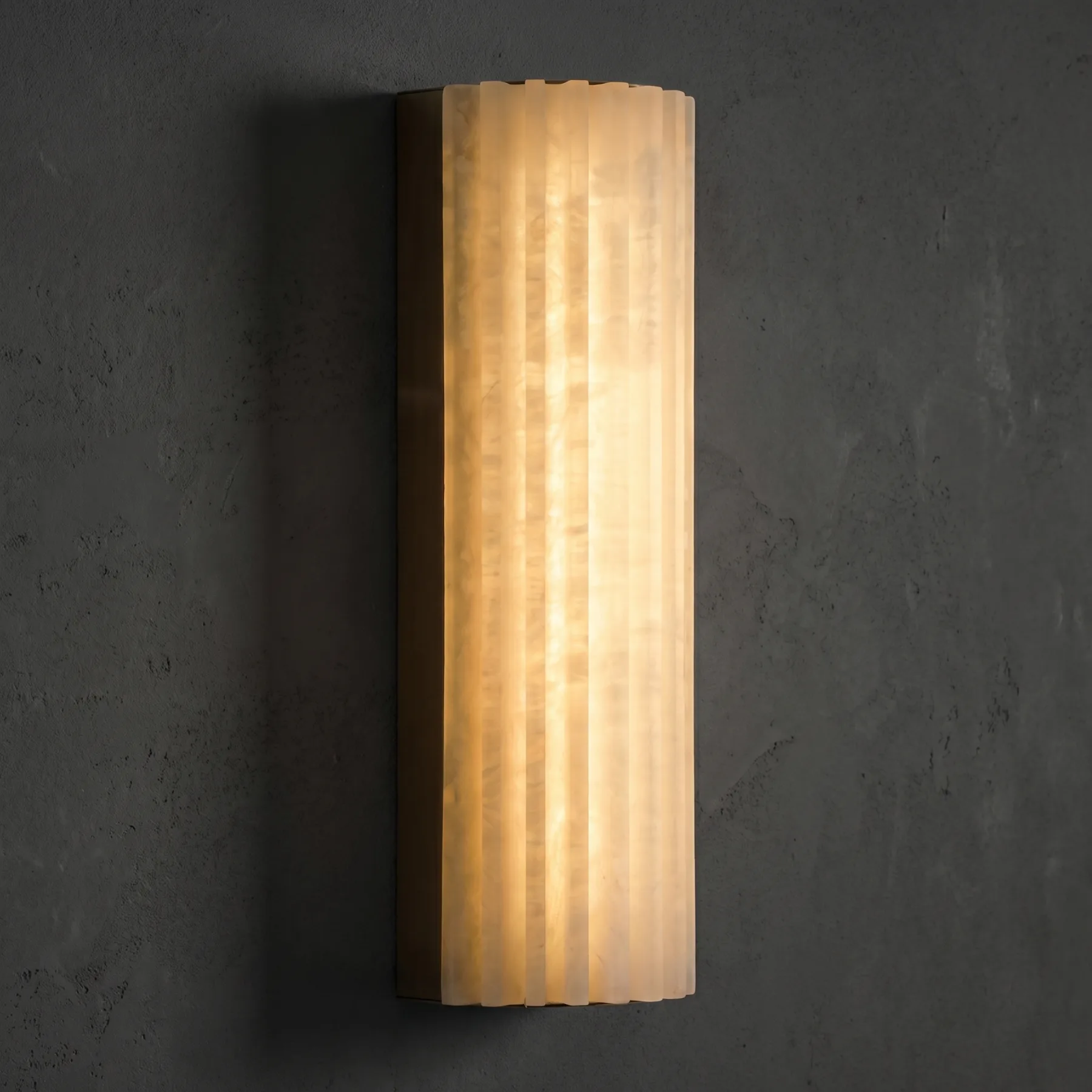 Liora Fluted Alabaster Wall Sconce custom sconces