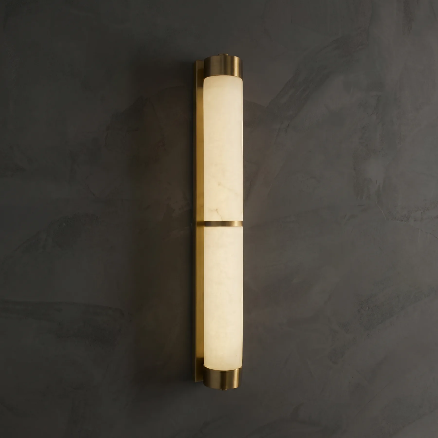 Vesta Alabaster Brass Wall Sconce custom sconces