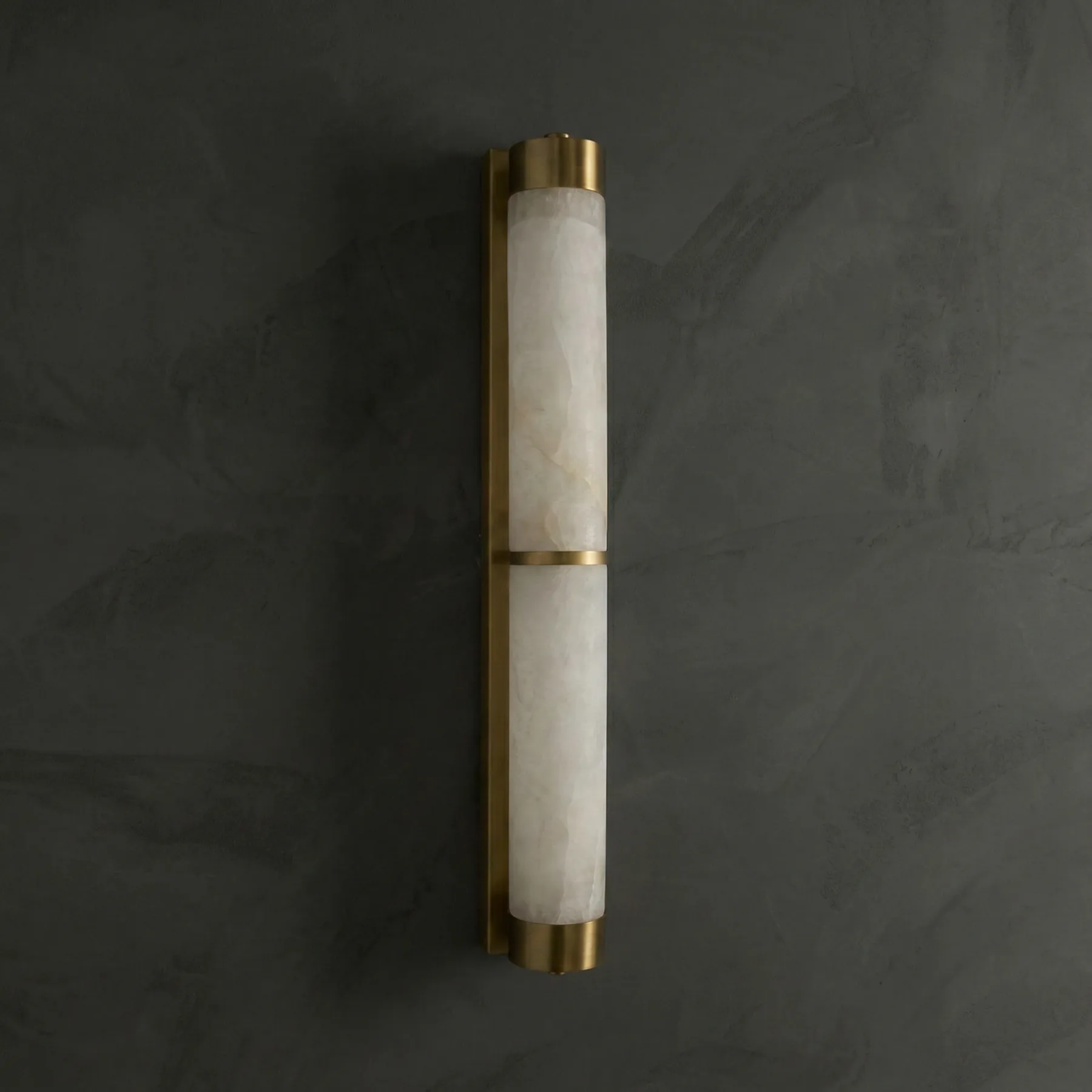 Vesta Alabaster Brass Wall Sconce image 2