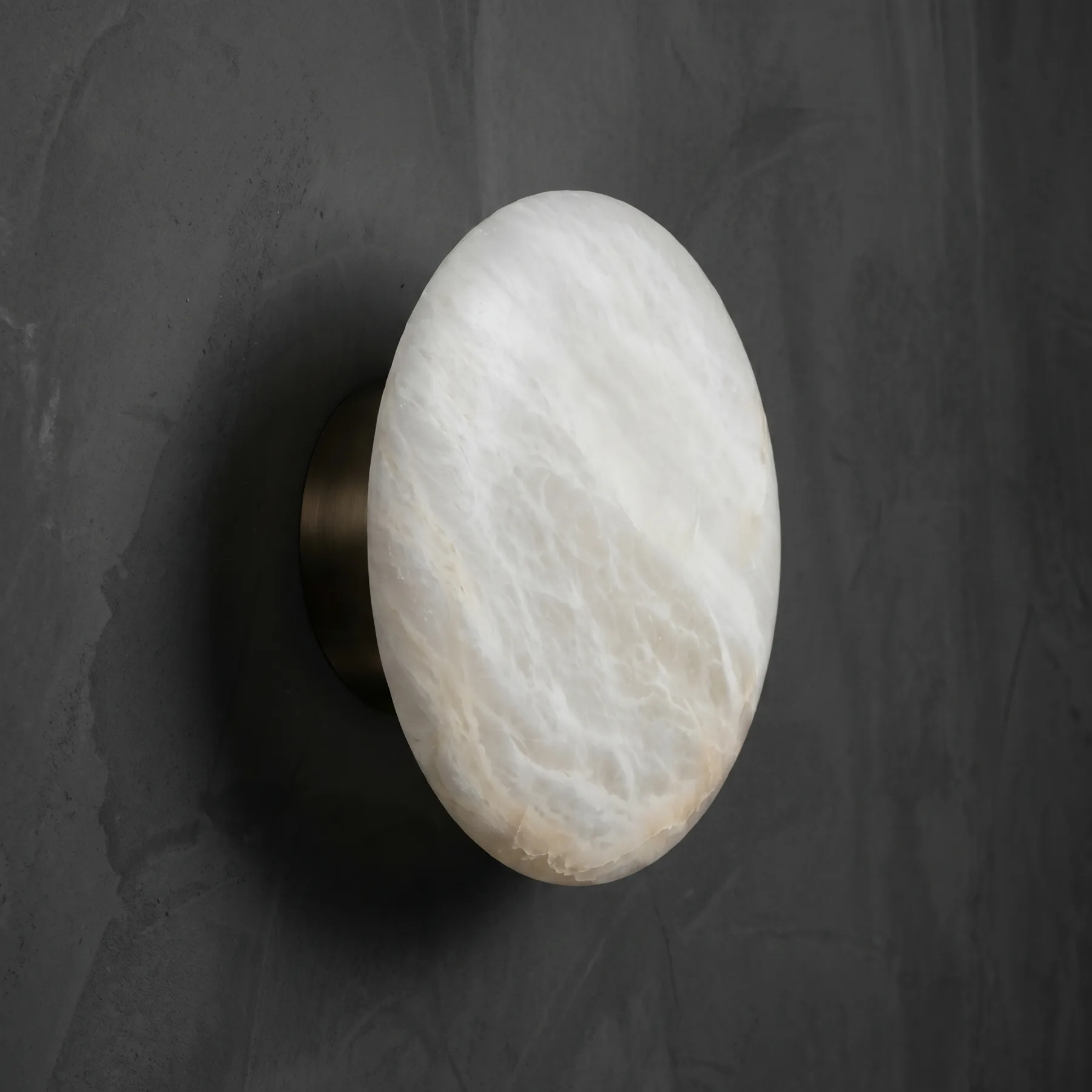 Arden Alabaster Disc Wall Sconce image 2