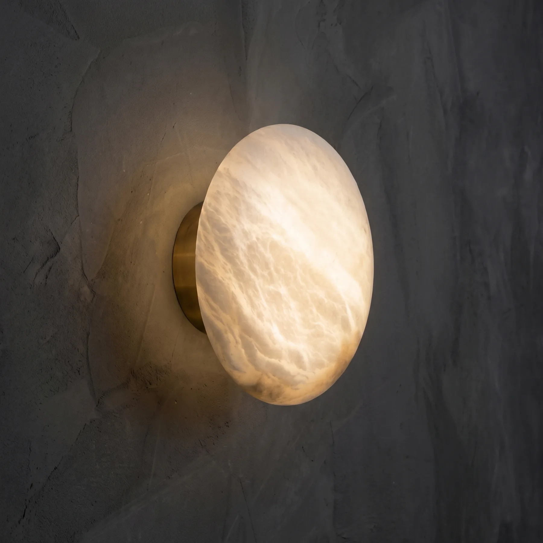 Arden Alabaster Disc Wall Sconce custom sconces