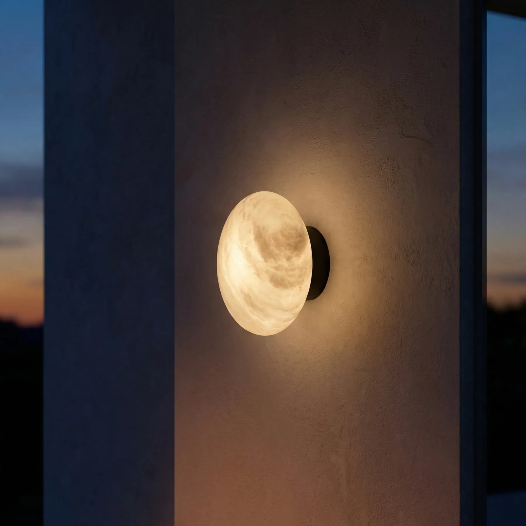 Design 18 Alabaster Disc Wall Sconce image 2