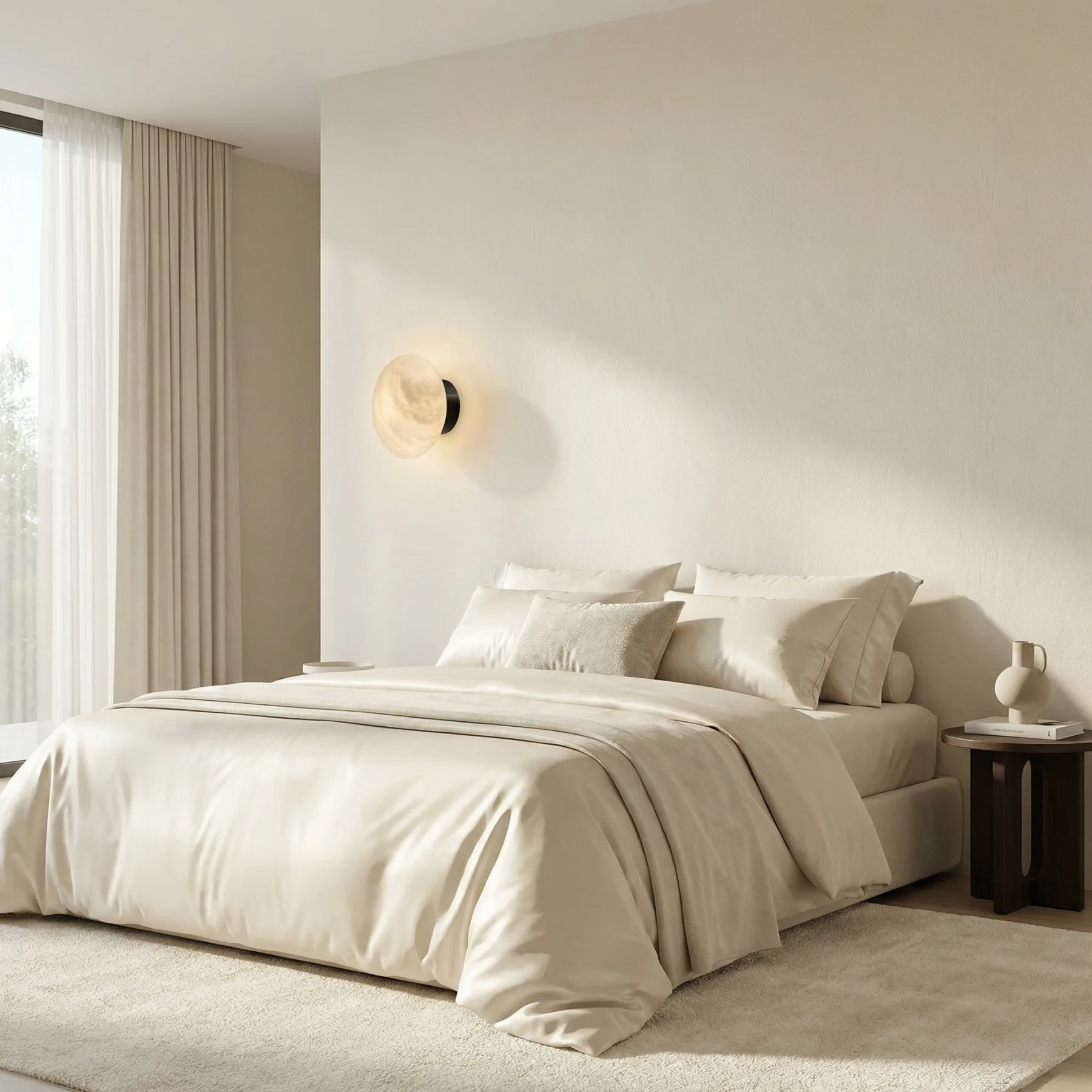 Design 18 Alabaster Disc Wall Sconce image 4