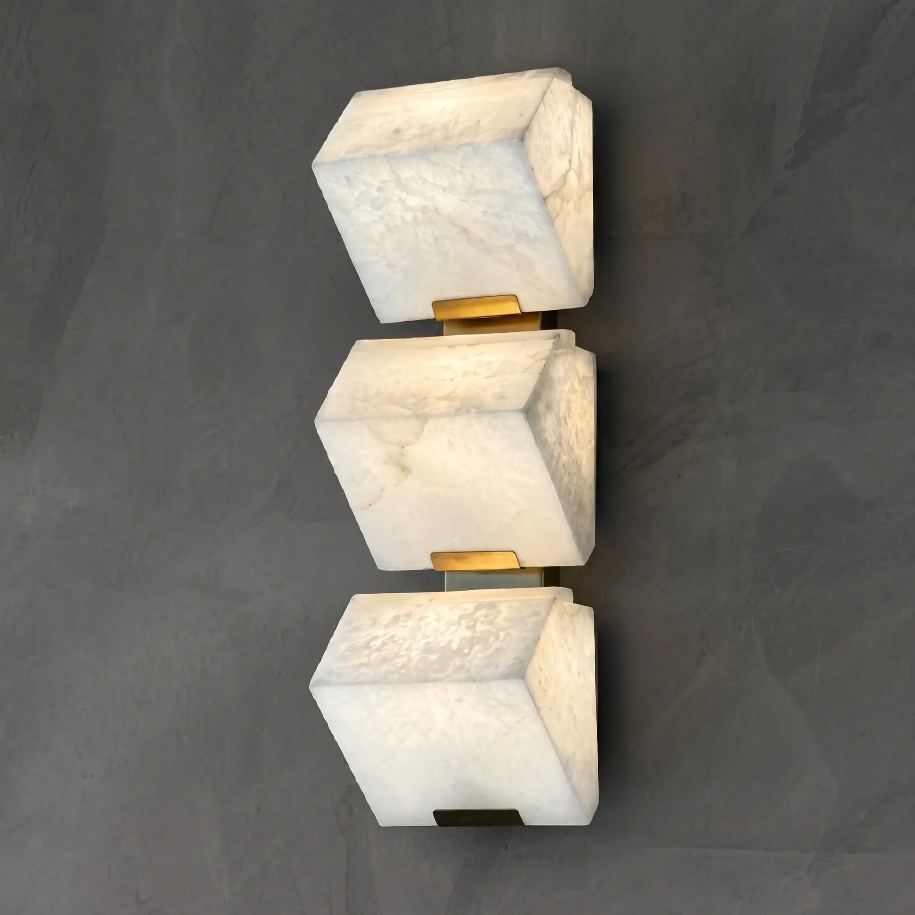 Design 17 Alabaster Cube Wall Sconce custom sconces