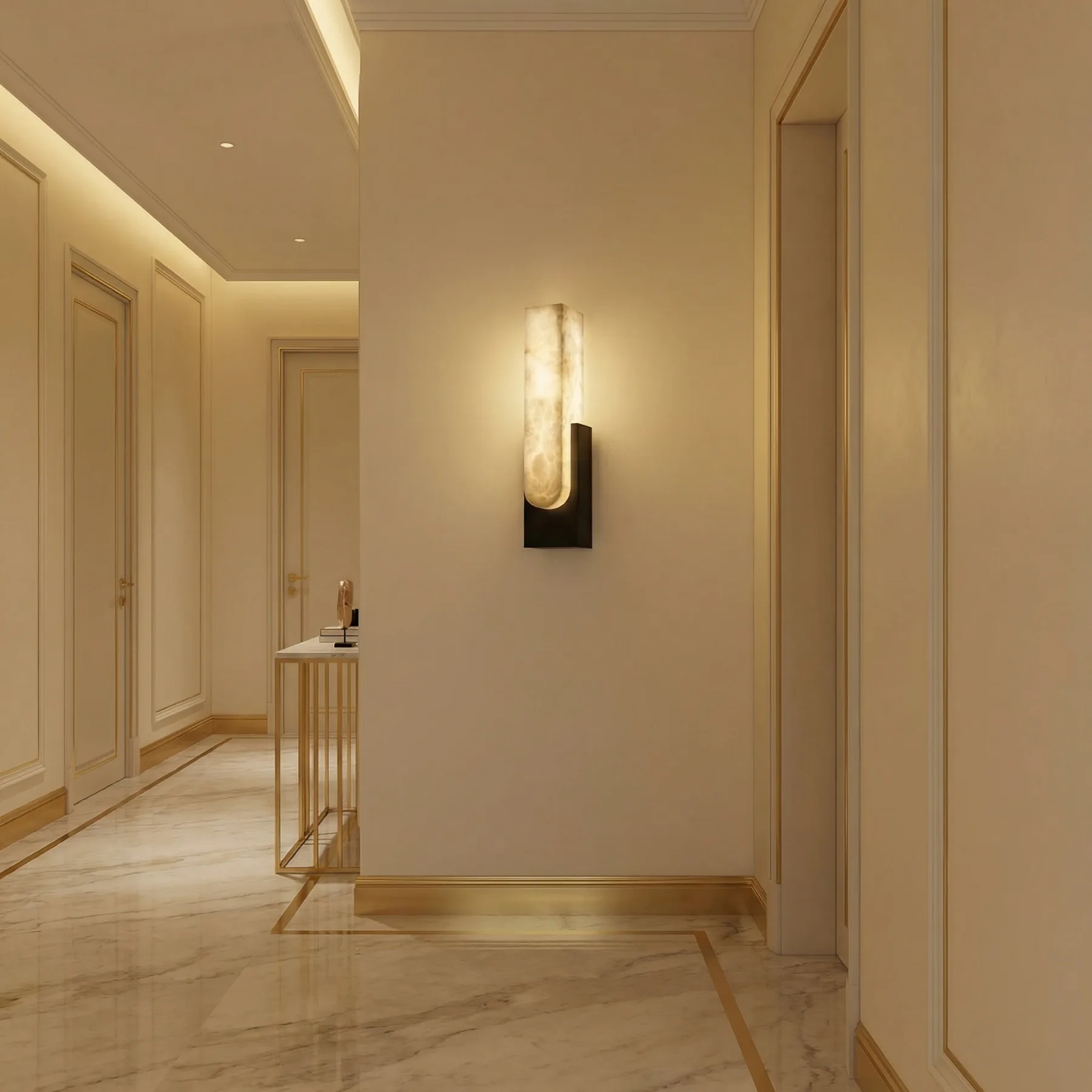 Sculpted Alabaster Wall Sconce image 3