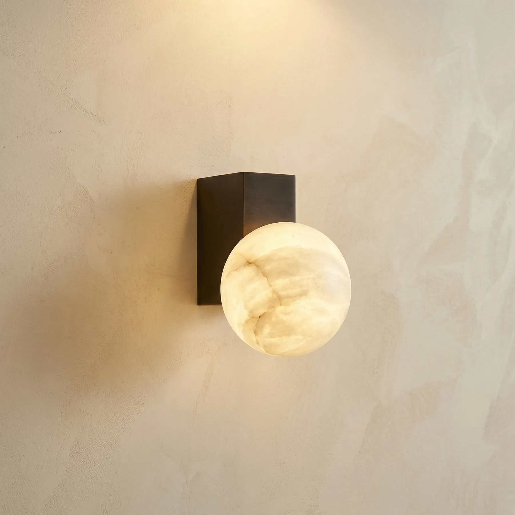 Calm Alabaster Globe Wall Sconce custom sconces