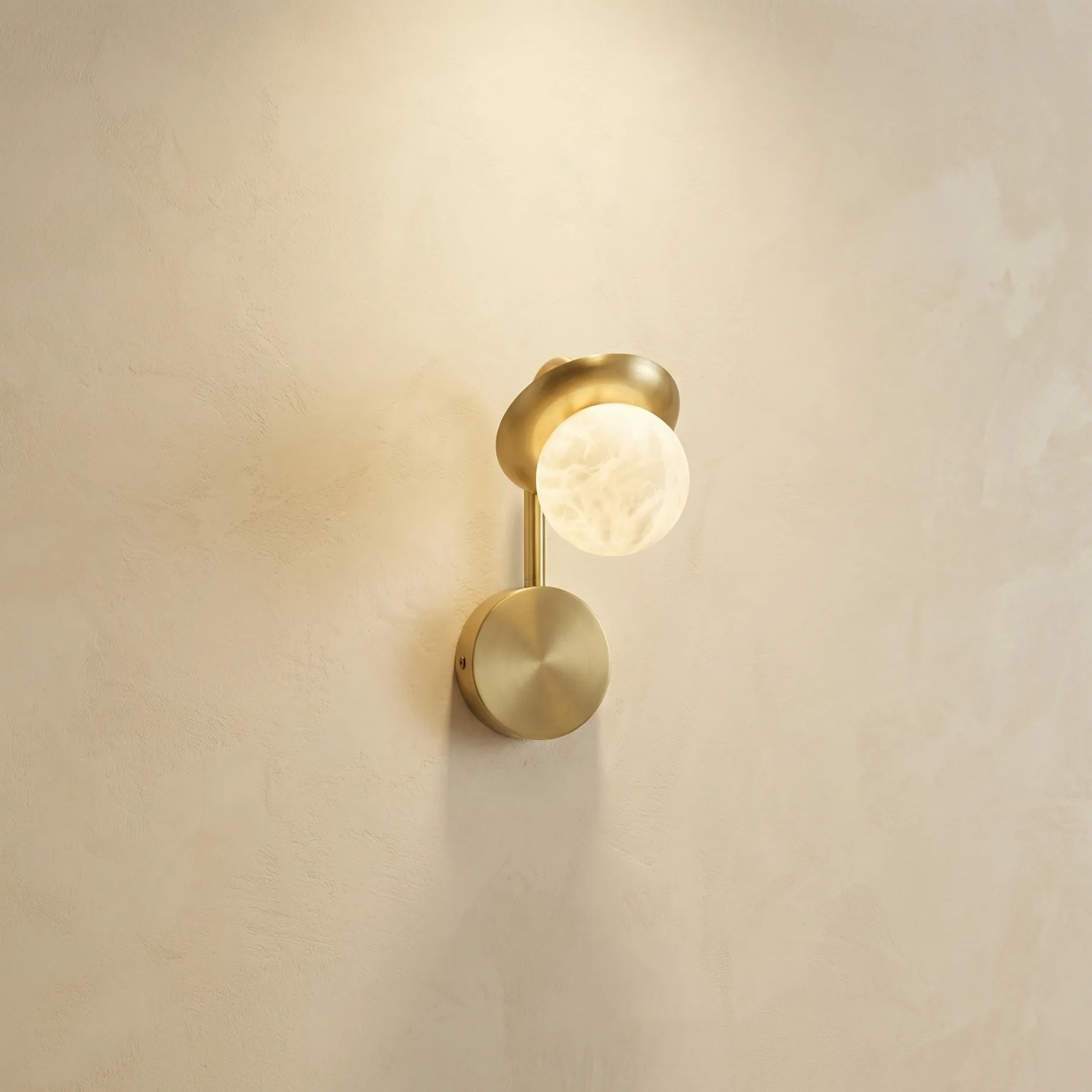 Gilded Alabaster Globe Wall Sconce custom sconces