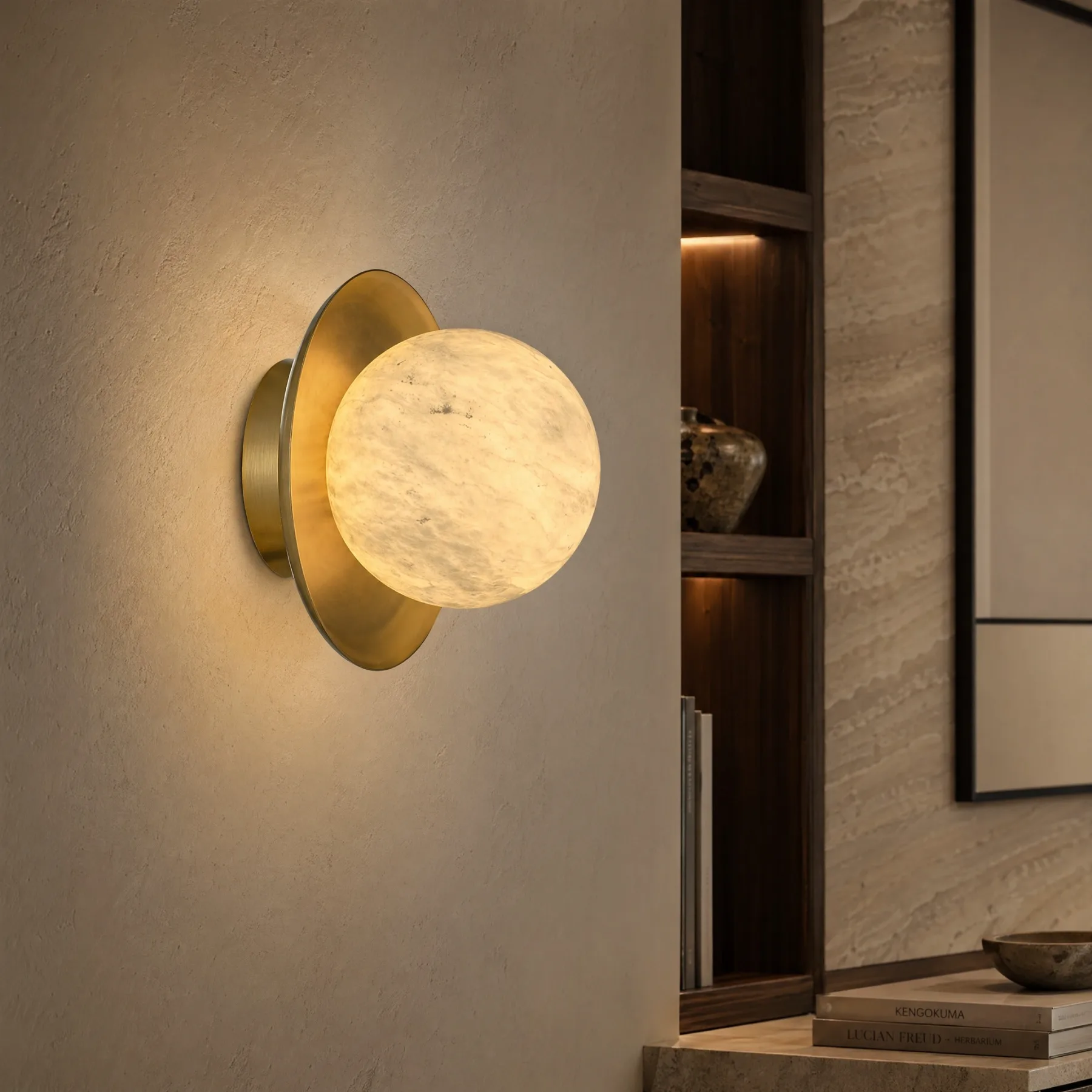 Aureate Alabaster Globe Wall Sconce image 5