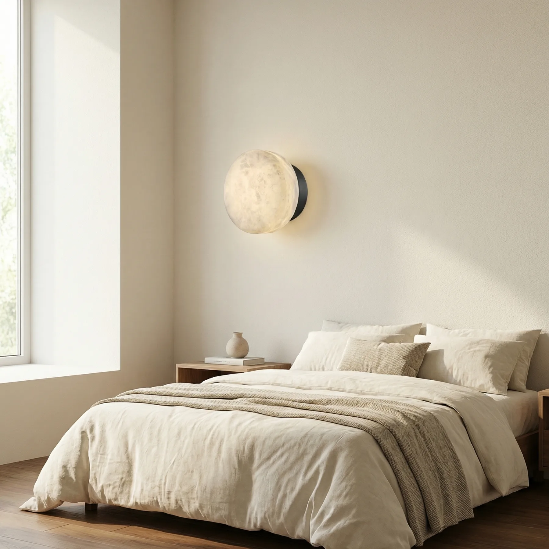 Nora Alabaster Disc Wall Sconce image 3
