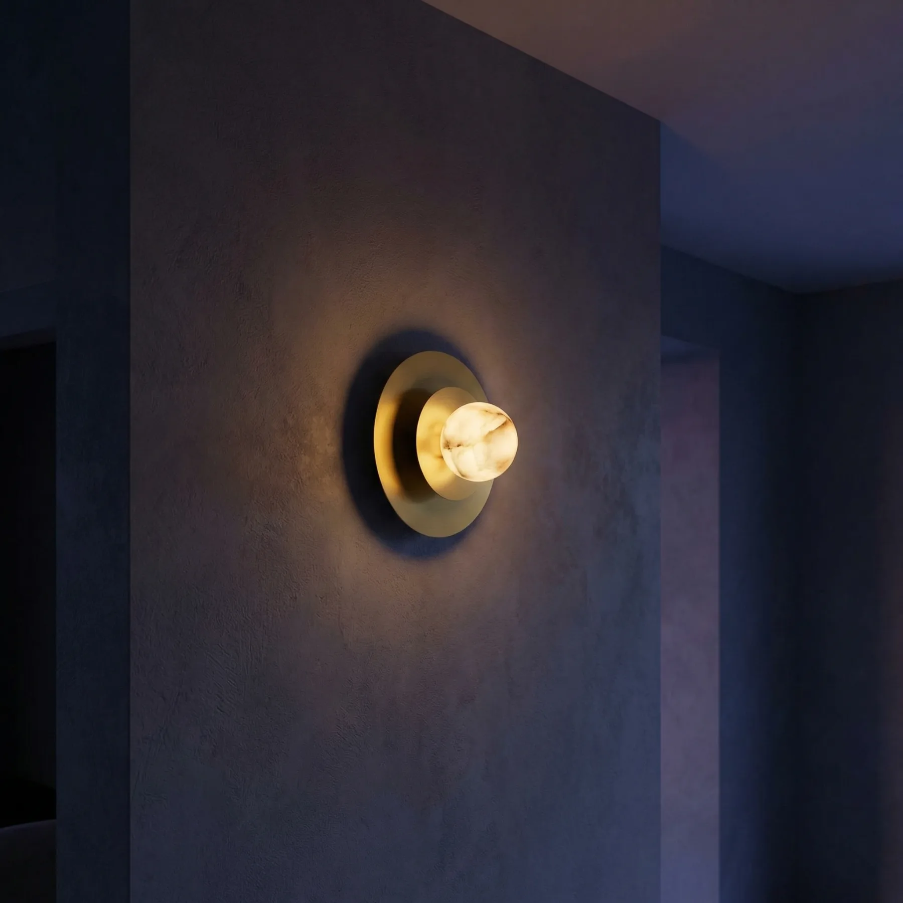 Liora Brass Alabaster Wall Sconce image 2