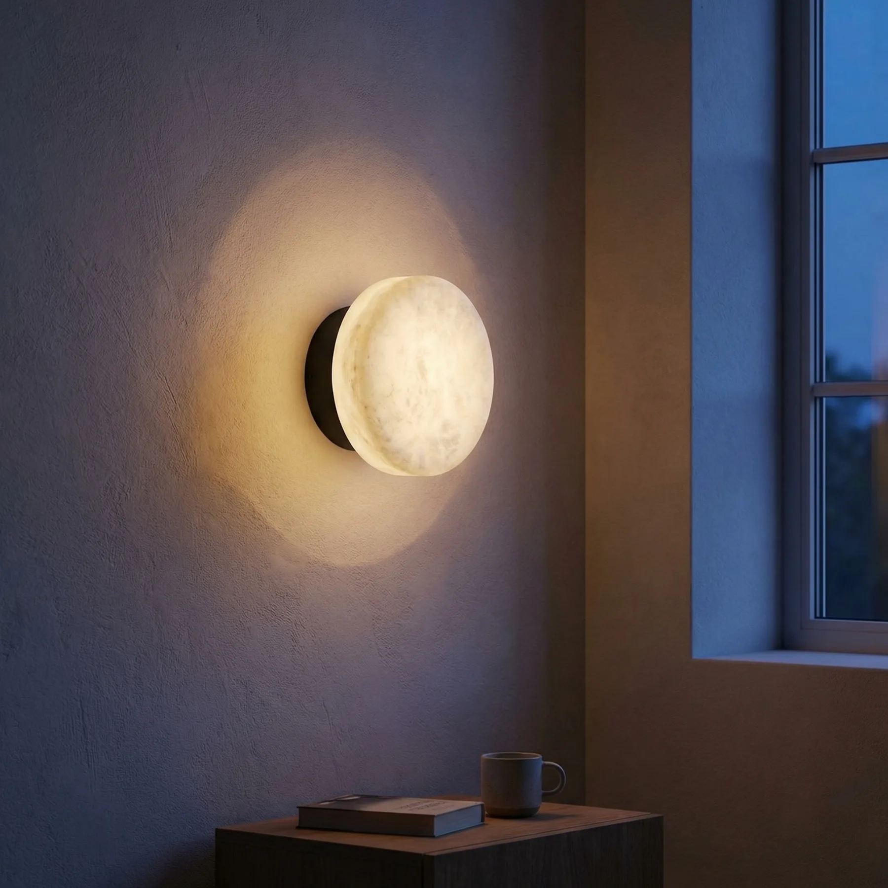 Nora Alabaster Disc Wall Sconce image 5