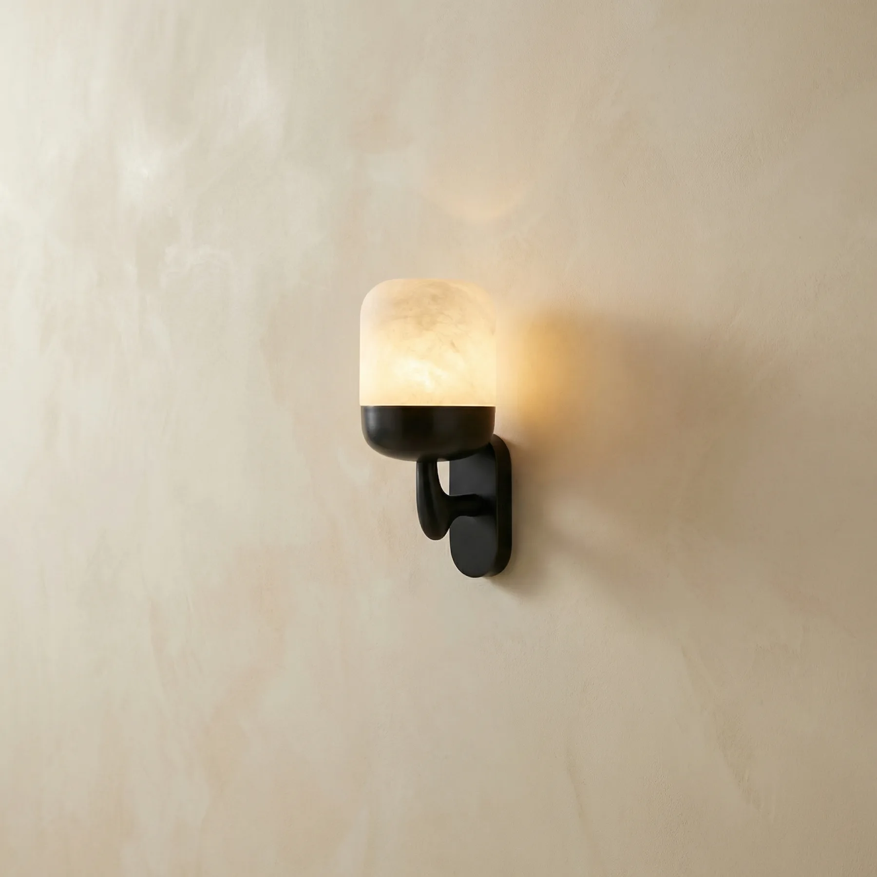 Warm Alabaster Metal Wall Sconce custom sconces